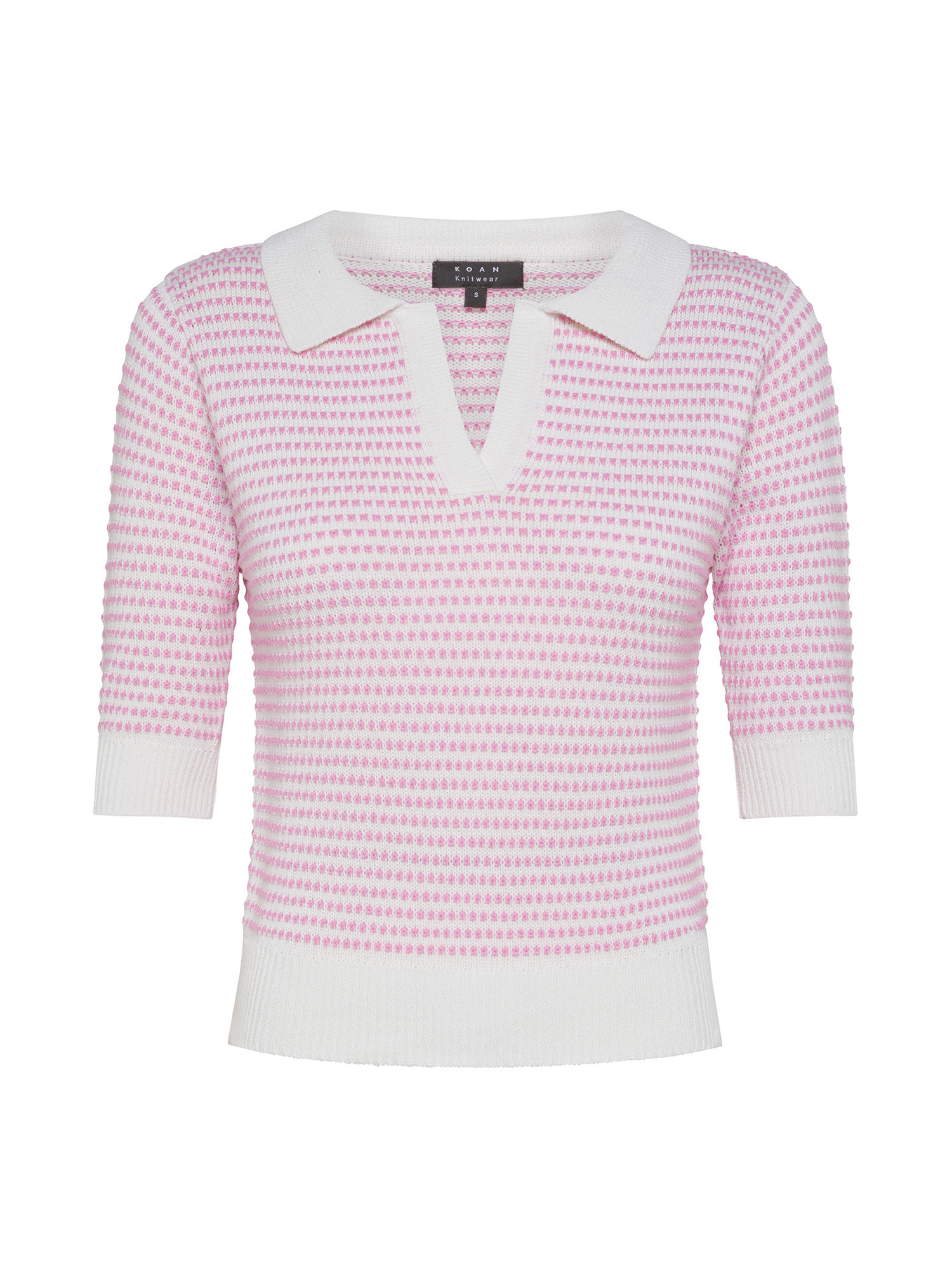 Koan - Short two-tone sweater, Pink, large image number 0