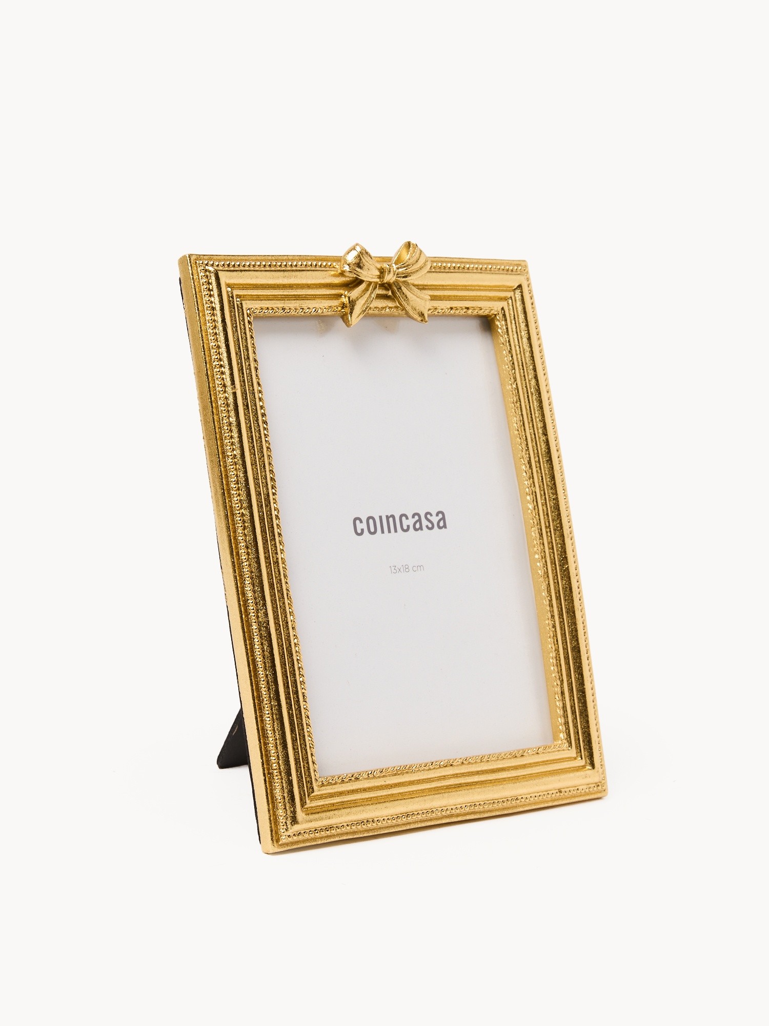 Hand-finished photo frame with bow detail, Gold, large image number 0