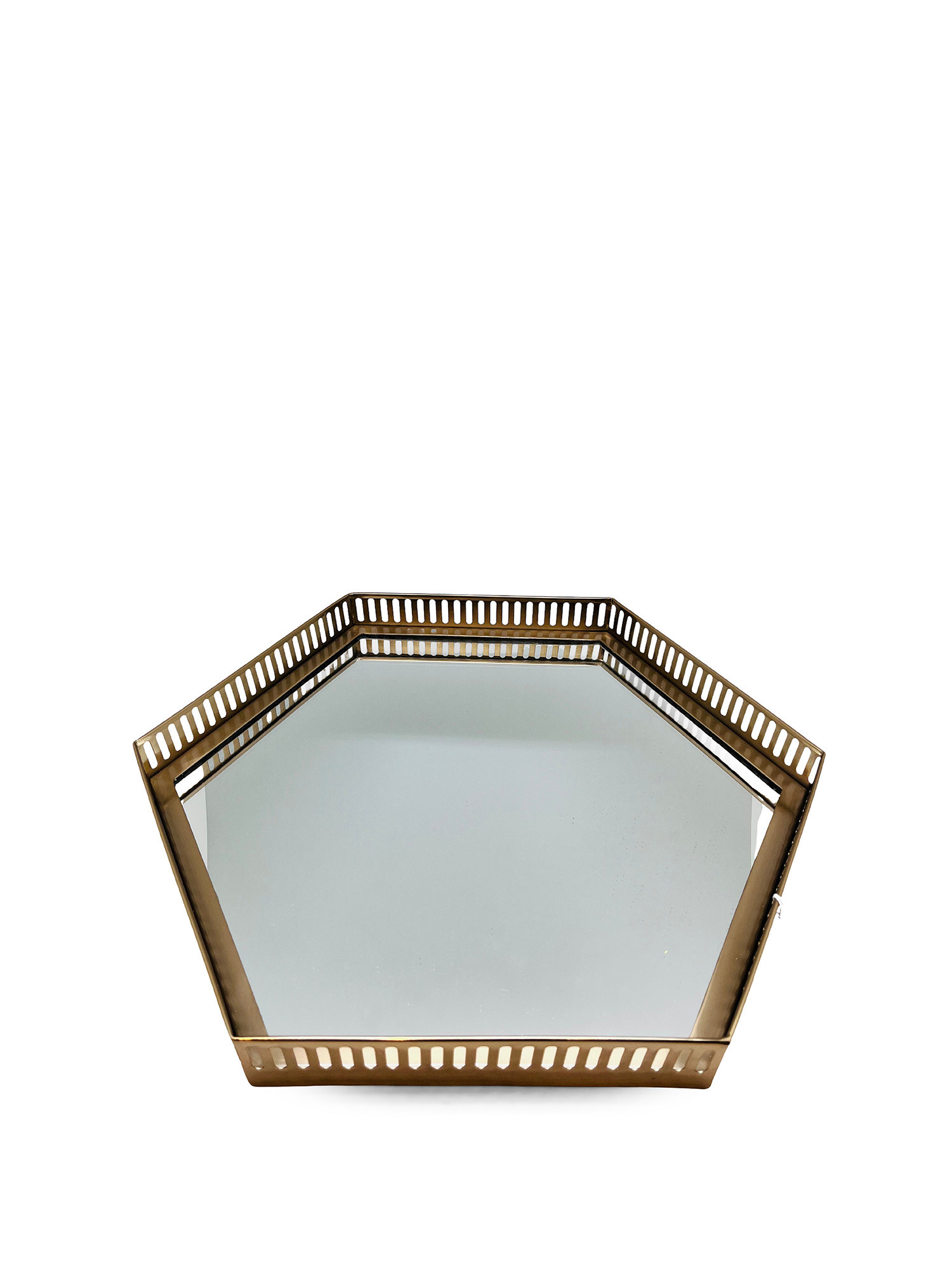 Mirror hexagonal tray, Transparent, large image number 0