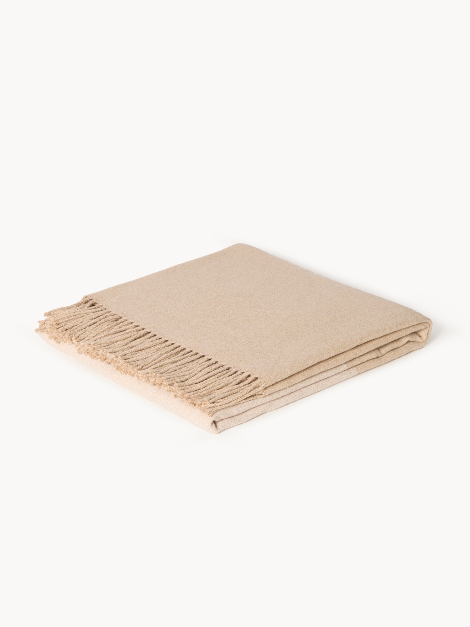 Recycled fiber throw, Beige, large image number 0