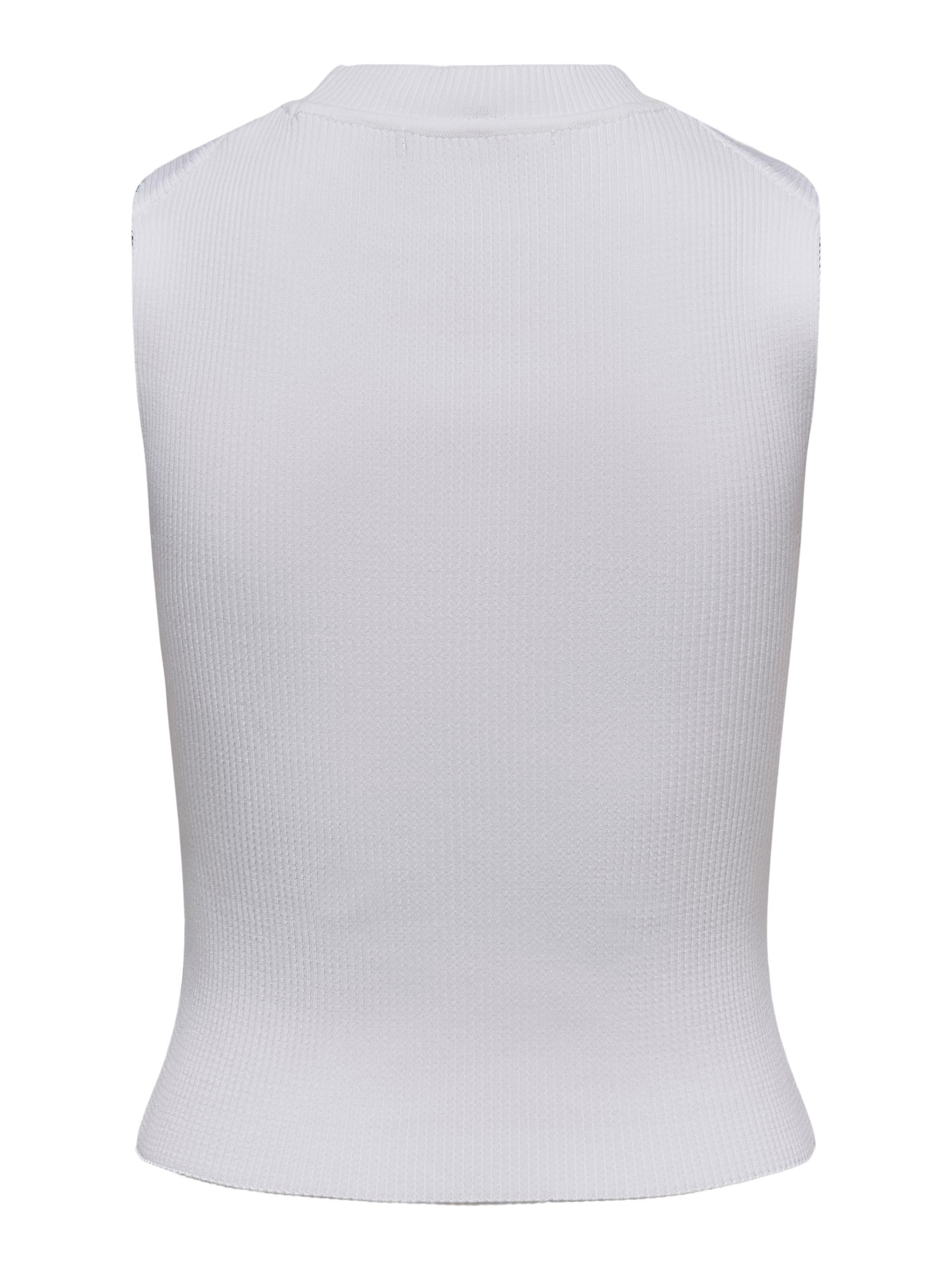 Only - Top in maglia, Bianco, large image number 1