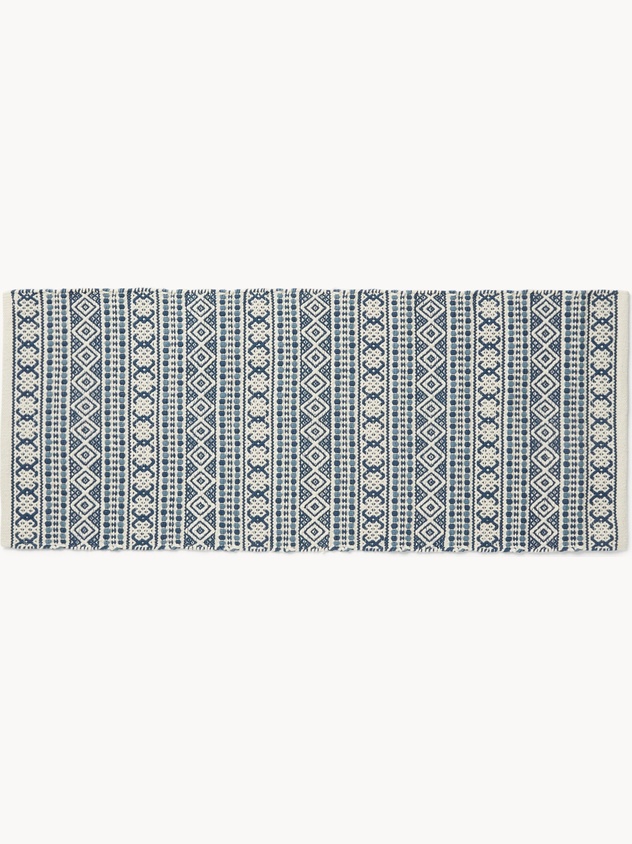 Pure Cotton Kitchen Mat with Geometric Pattern - Discounted Price