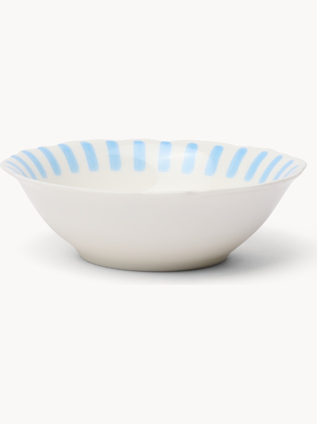 New Bone China Bowl with Blue Stripes - Introductory Price