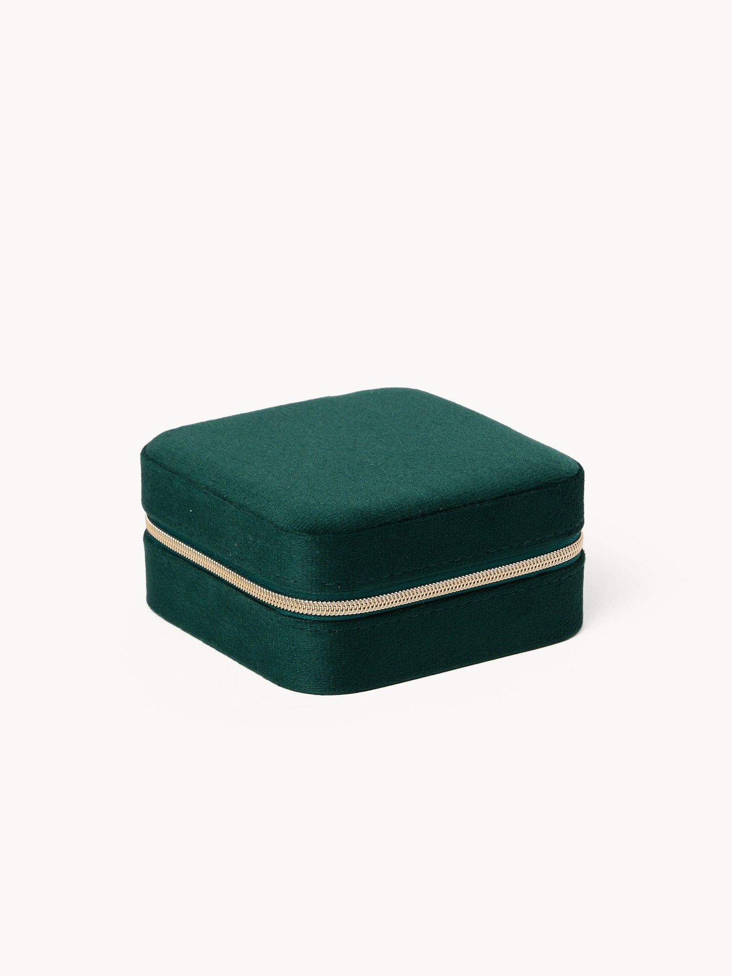 Velvet travel jewelry case, Green, large image number 0