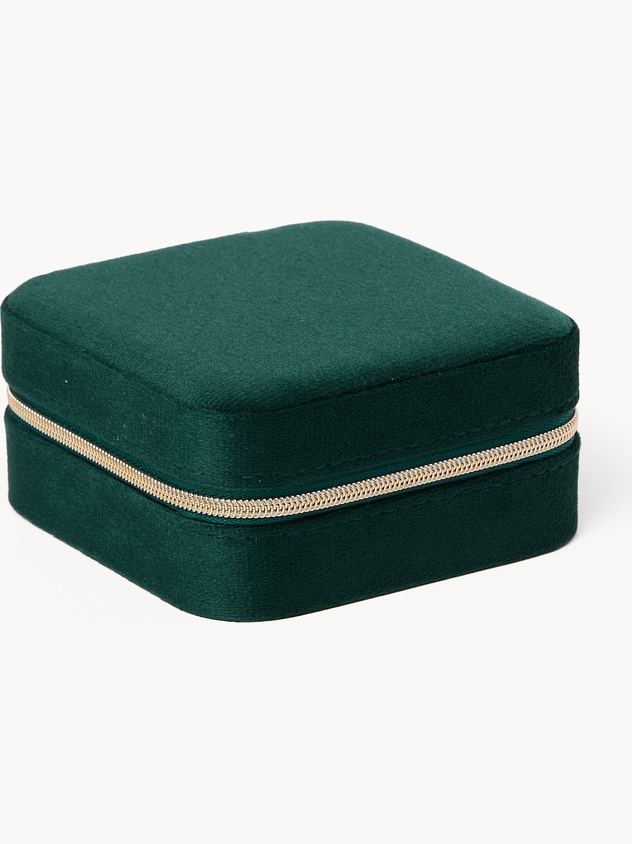 Velvet travel jewelry case