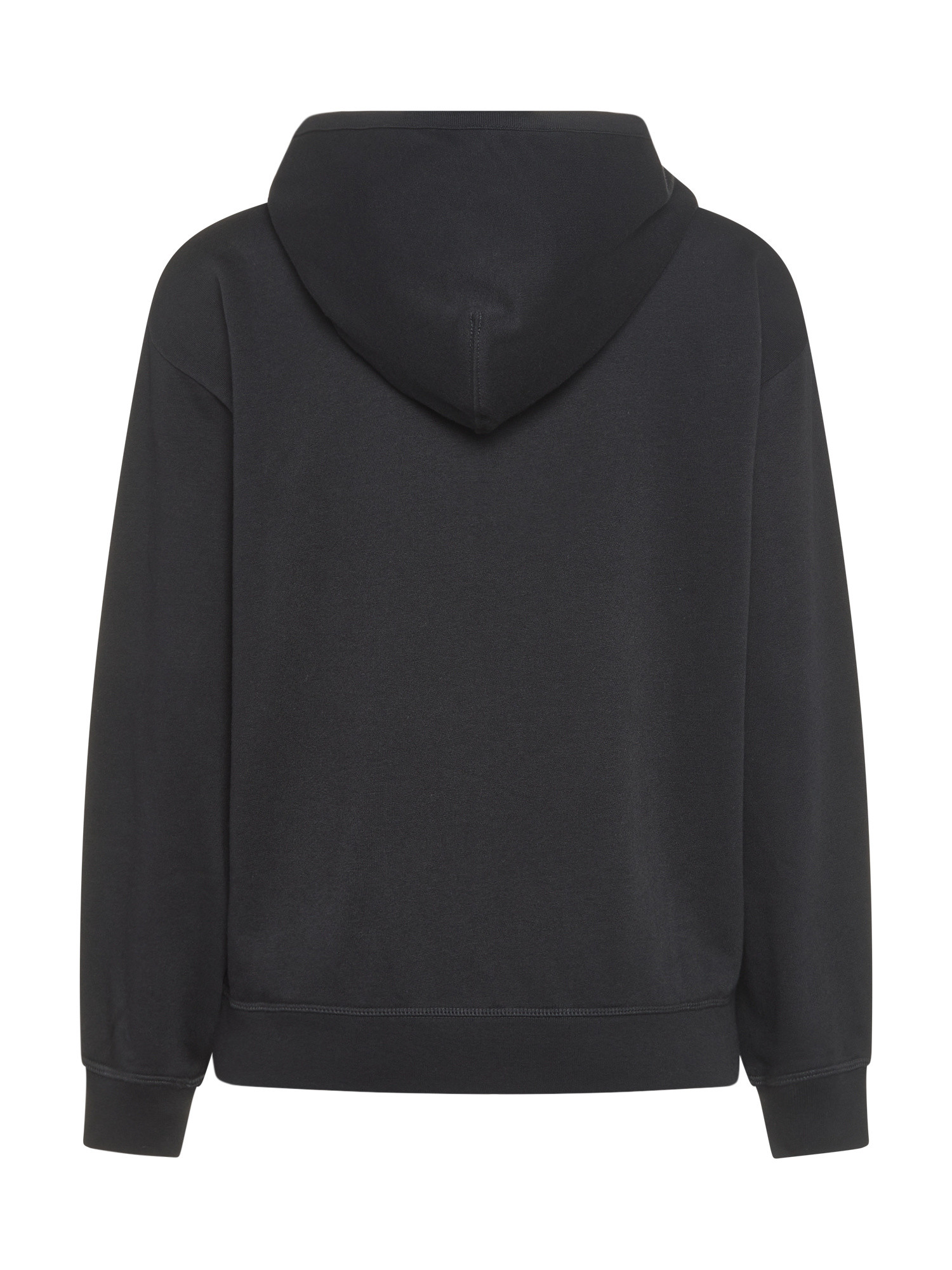 Sweatshirt with zip and hood, Black, large image number 1