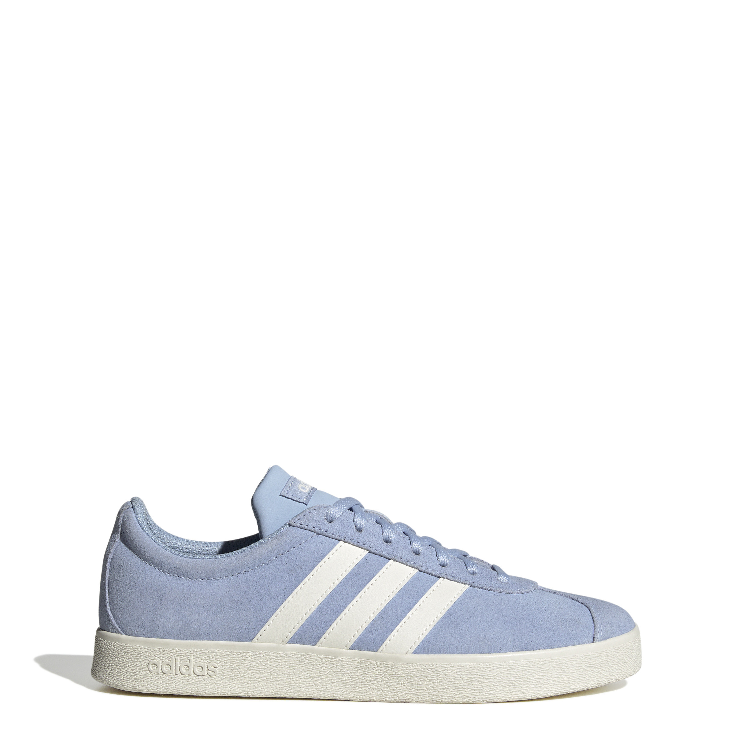Adidas - VL Court 2.0 Suede Shoes, Light Blue, large image number 0
