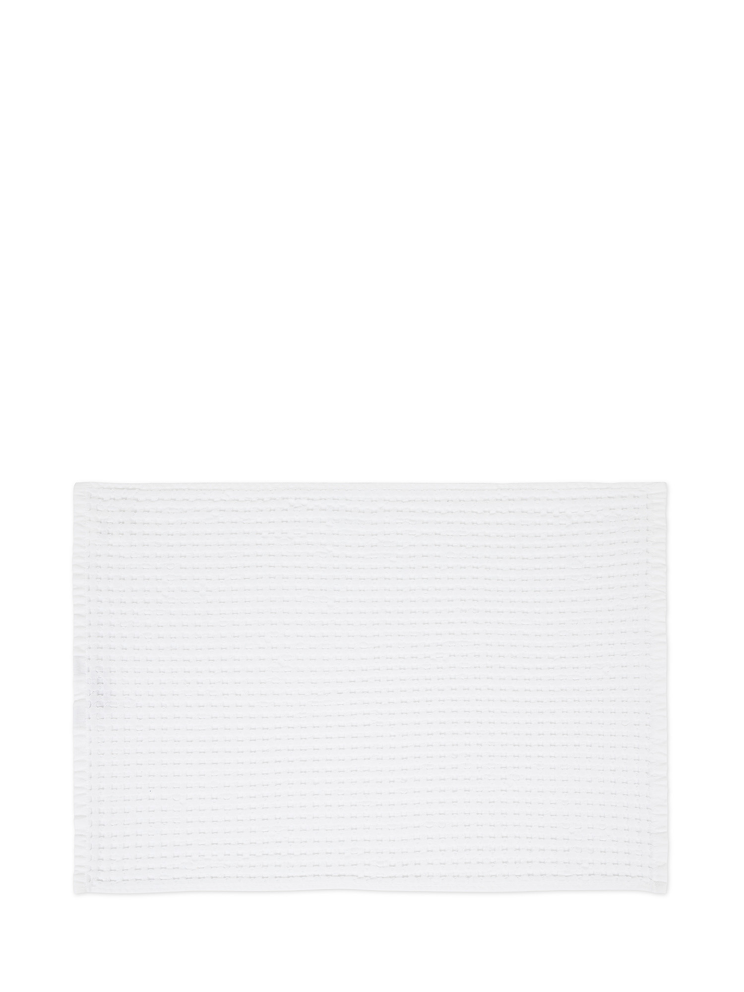 Honeycomb cotton towel, White, large image number 1
