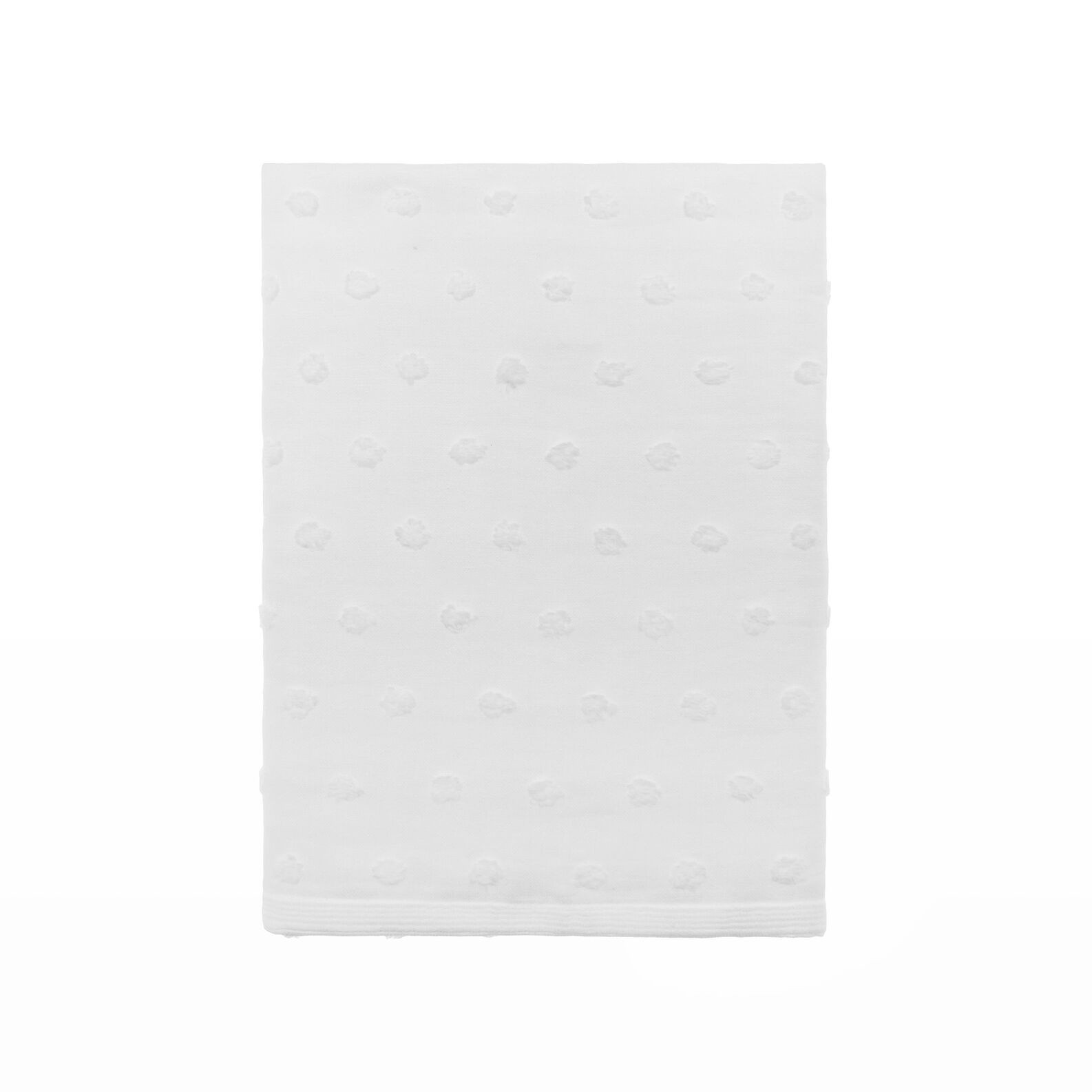 Asciugamano in spugna e garza Thermae, Bianco, large