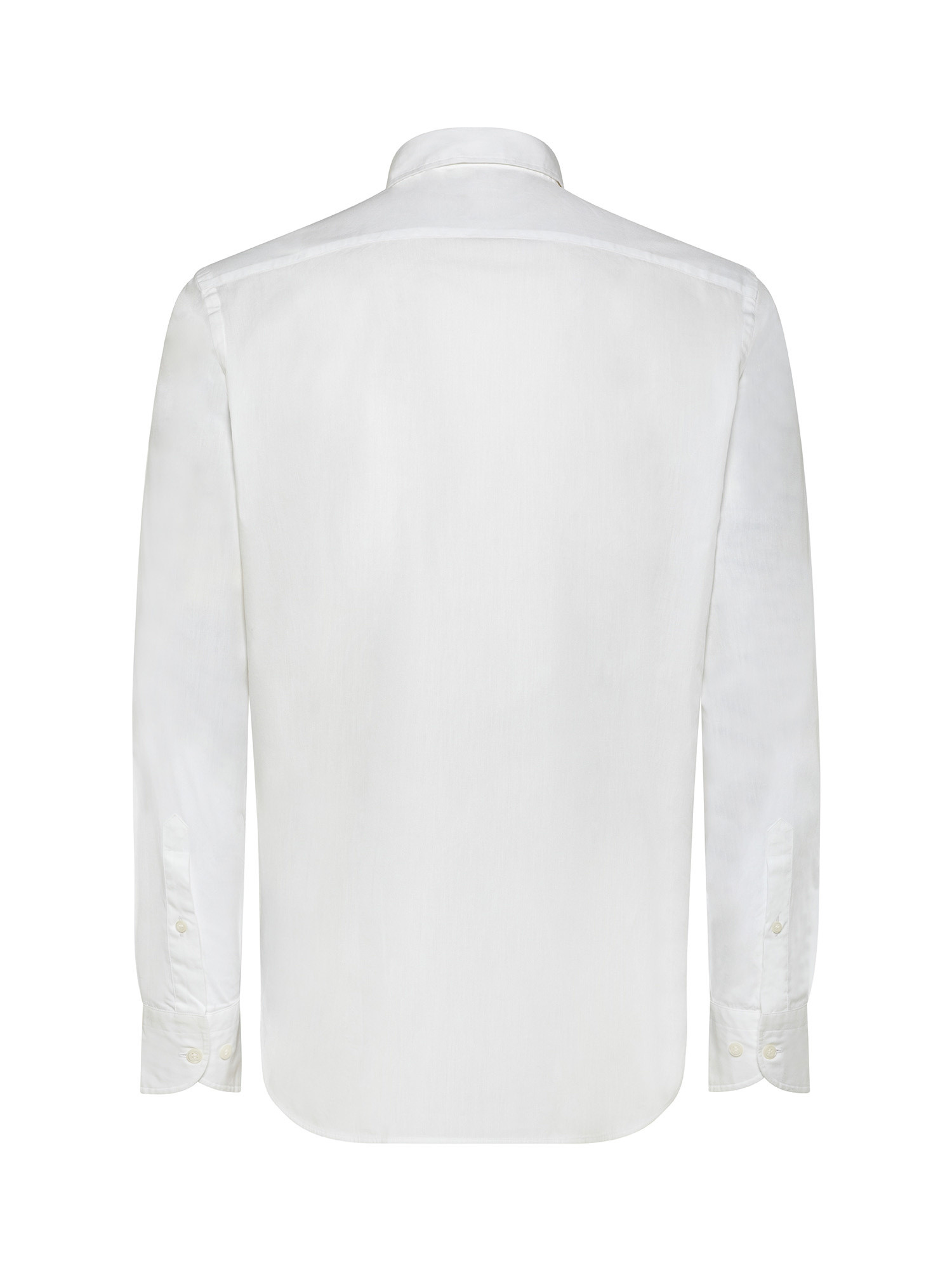 Basic slim fit shirt in pure cotton, White, large image number 2
