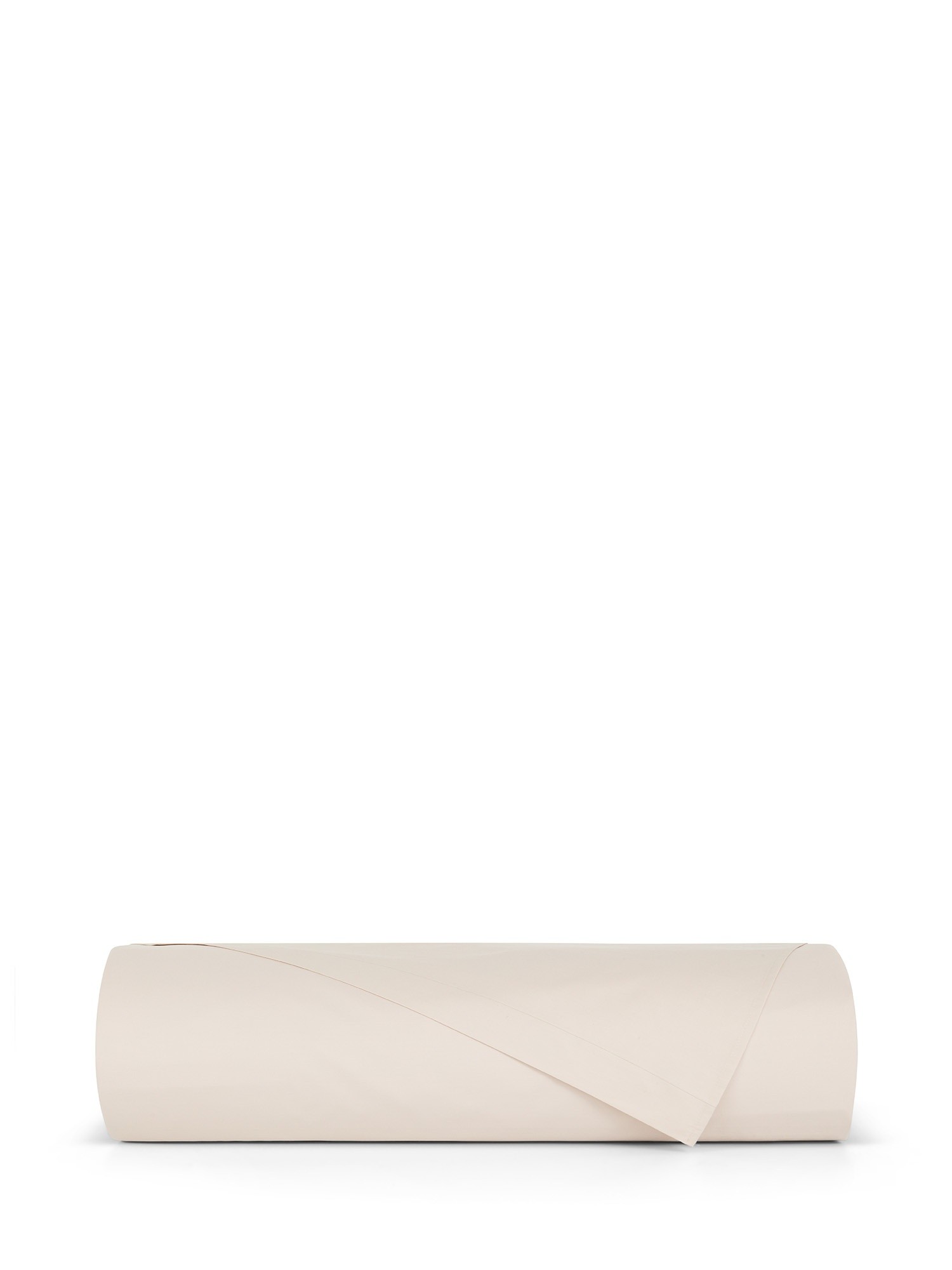 Zefiro smooth cotton percale sheet, Beige, large image number 1