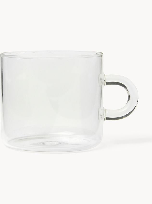 Nuvola borosilicate glass breakfast mug