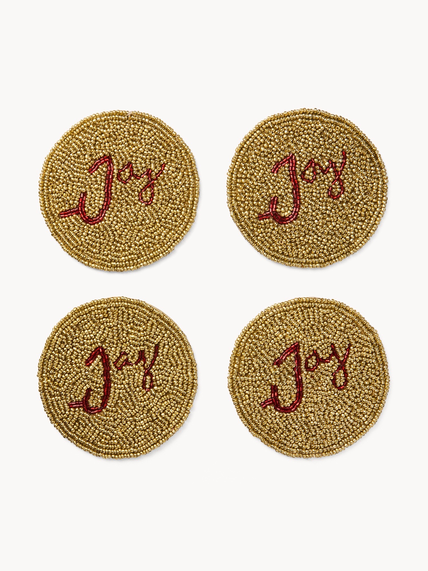 Set 2 sottobicchieri con perline, Multicolor, large image number 0