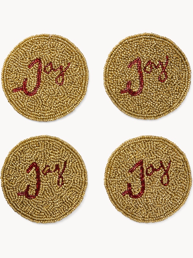 Set 2 sottobicchieri con perline