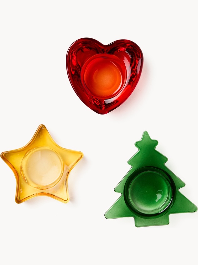 Glass tealight holder
