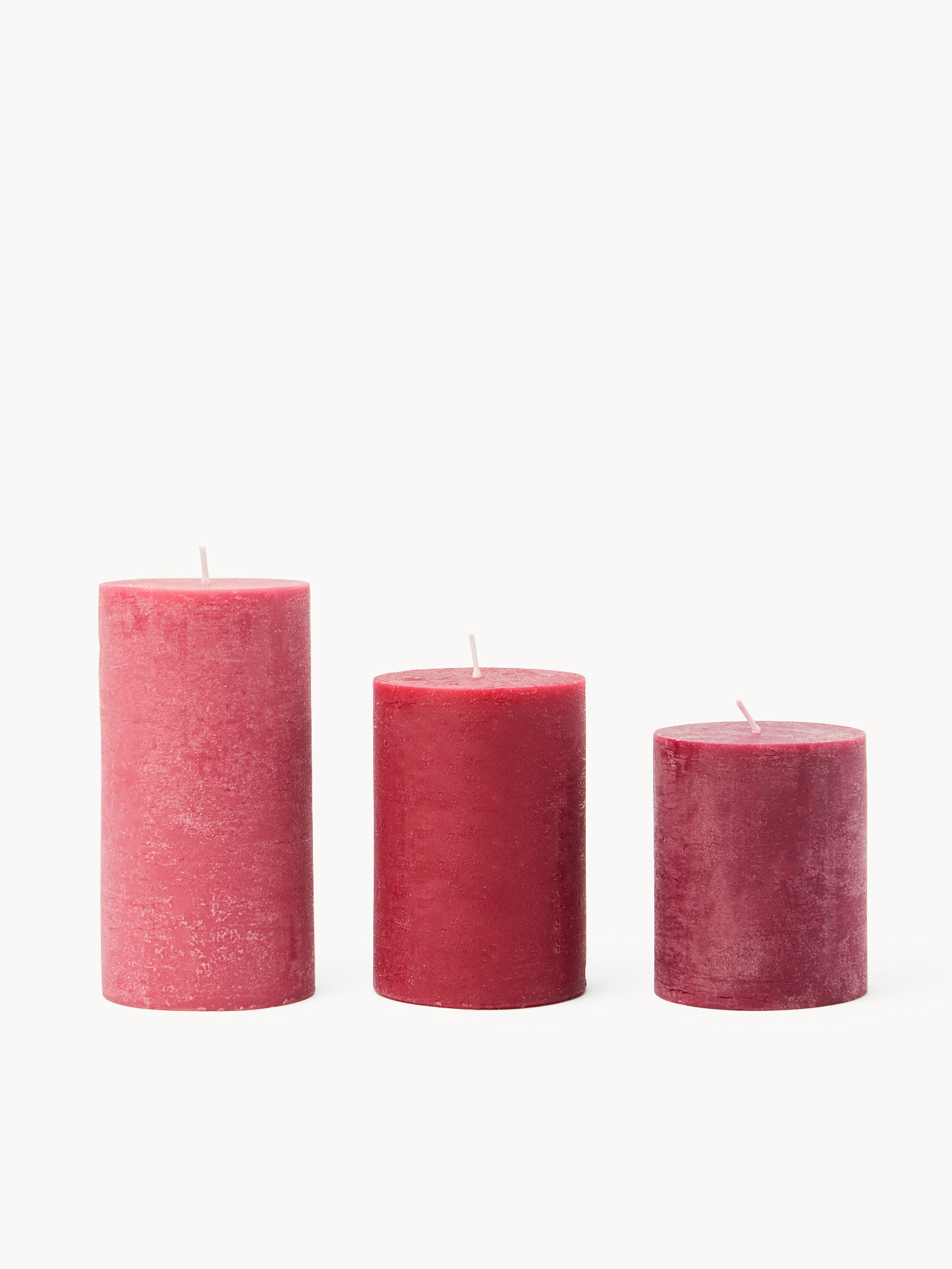 Set of 3 Soy Wax Candles, Red, large image number 0