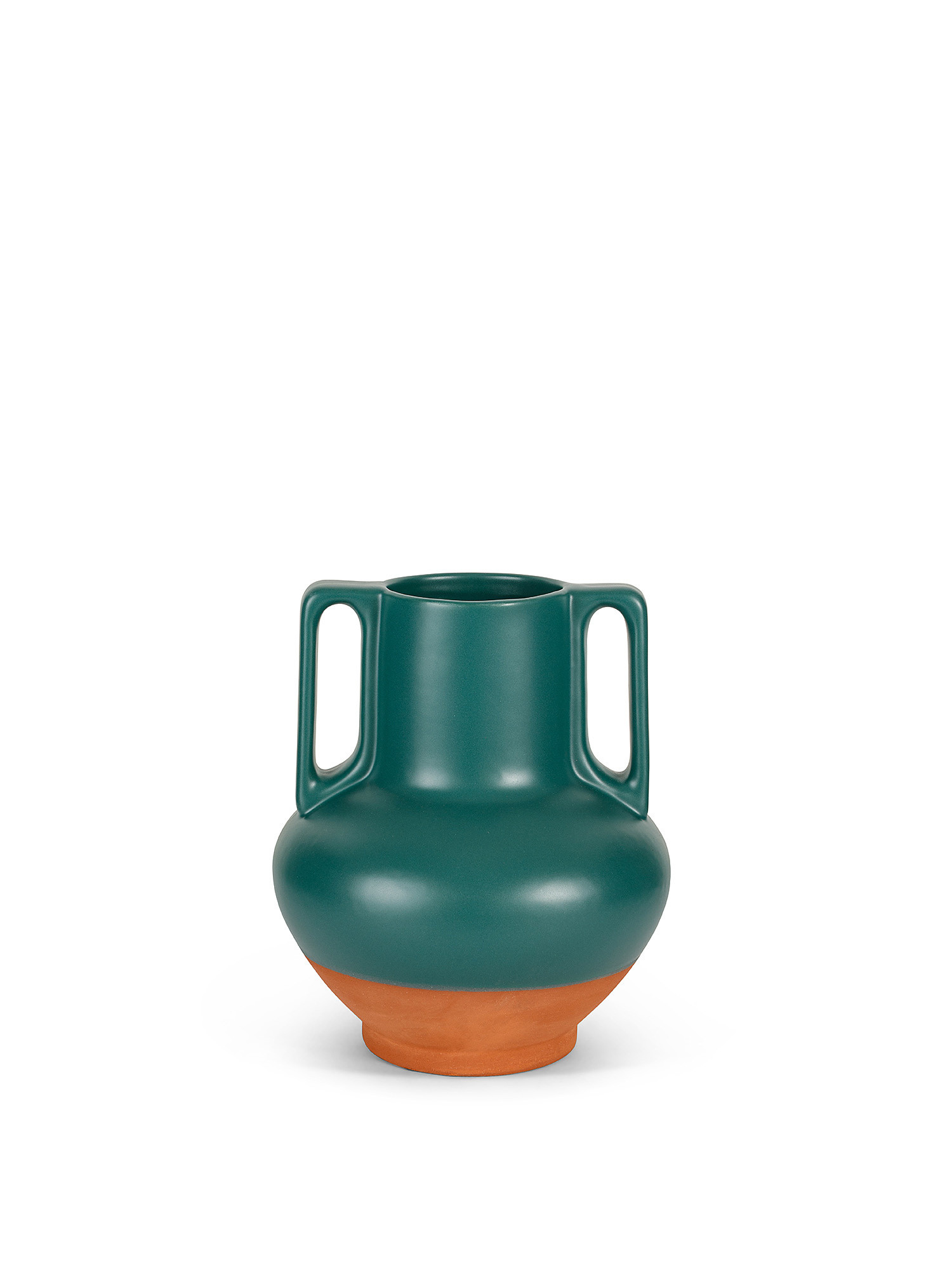 Portuguese handcrafted ceramic vase, Dark Green, large image number 0