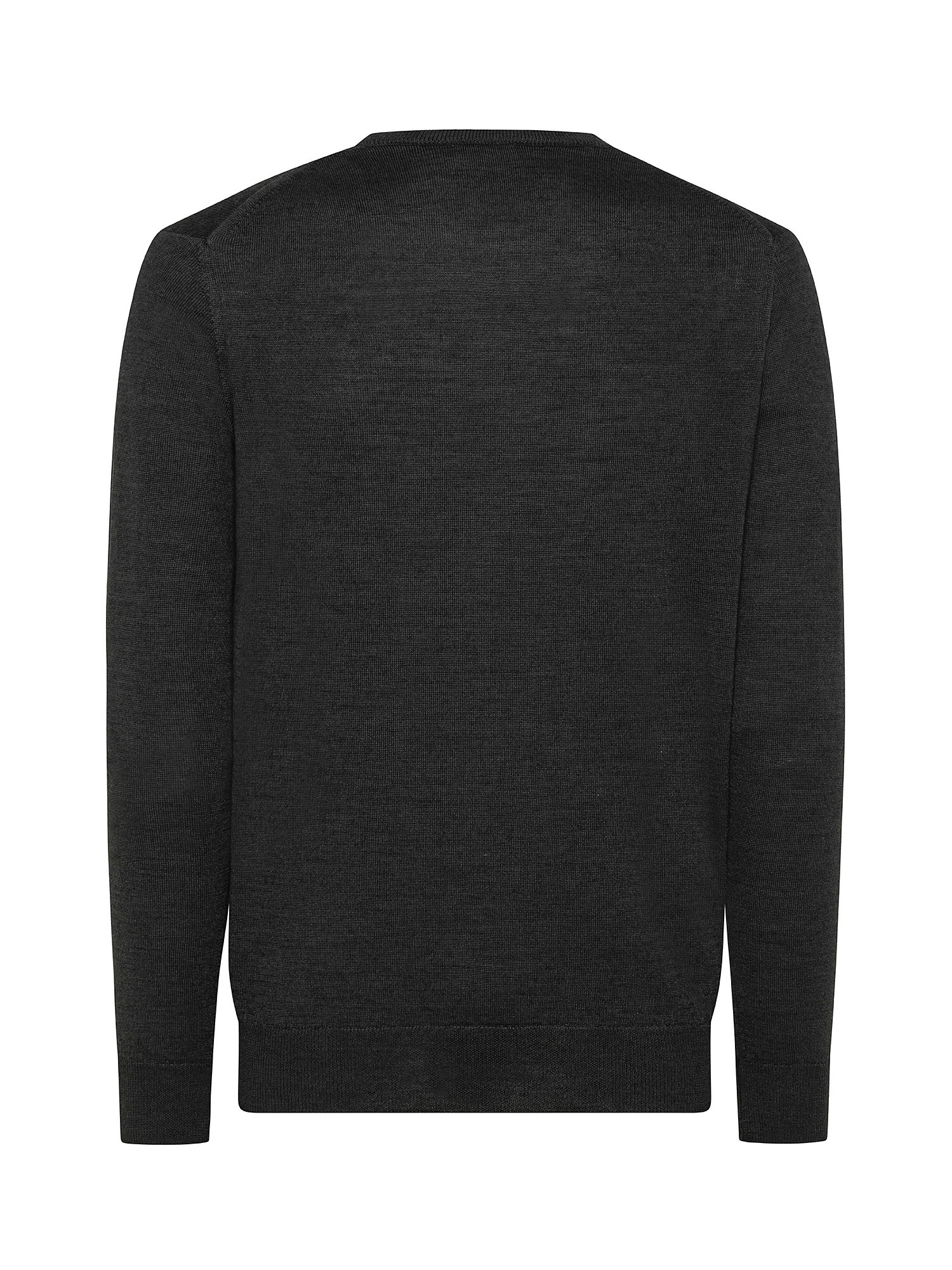 Merino Blend crewneck sweater - Machine washable, Black, large image number 1