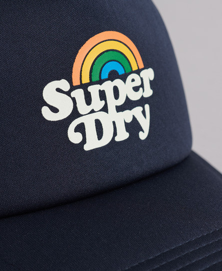 Superdry baseball cap with mesh and logo, Blue, large image number 3