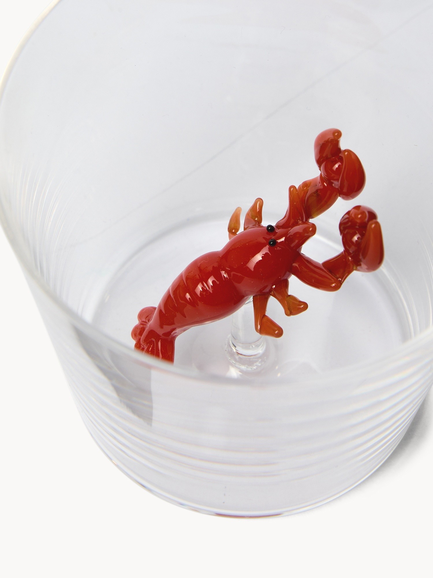 Bicchiere in vetro borosilicato dettaglio aragosta, Trasparente, large image number 1
