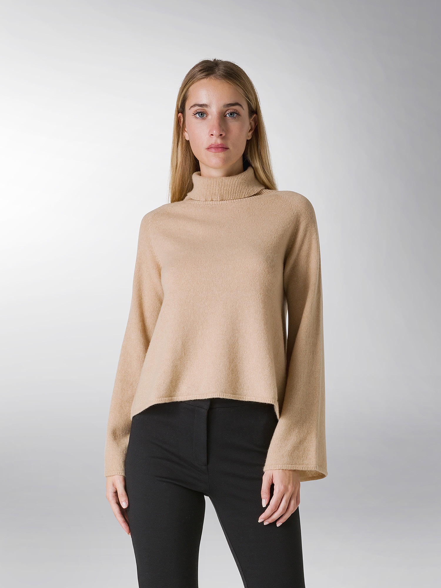 Coin Cashmere - Turtleneck in pure premium cashmere, Grey, large image number 1