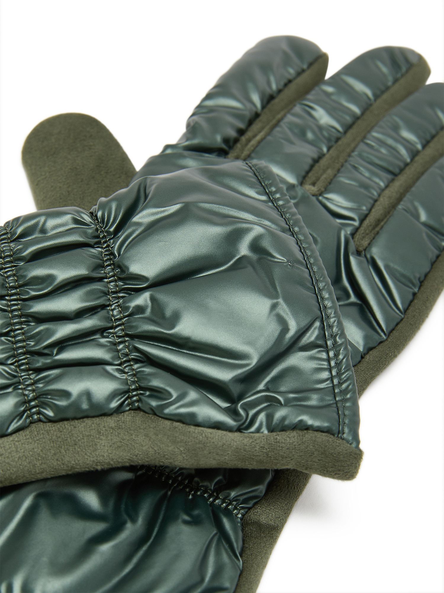 Koan - Two-fabric gloves, Green, large image number 1