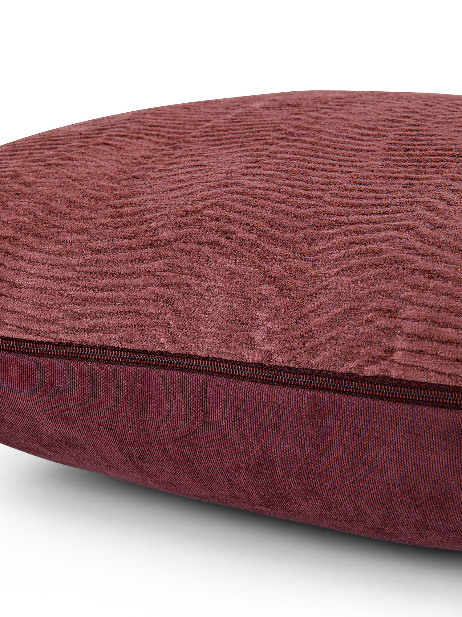 Embossed jacquard velvet cushion 45x45cm, Brown, large image number 2