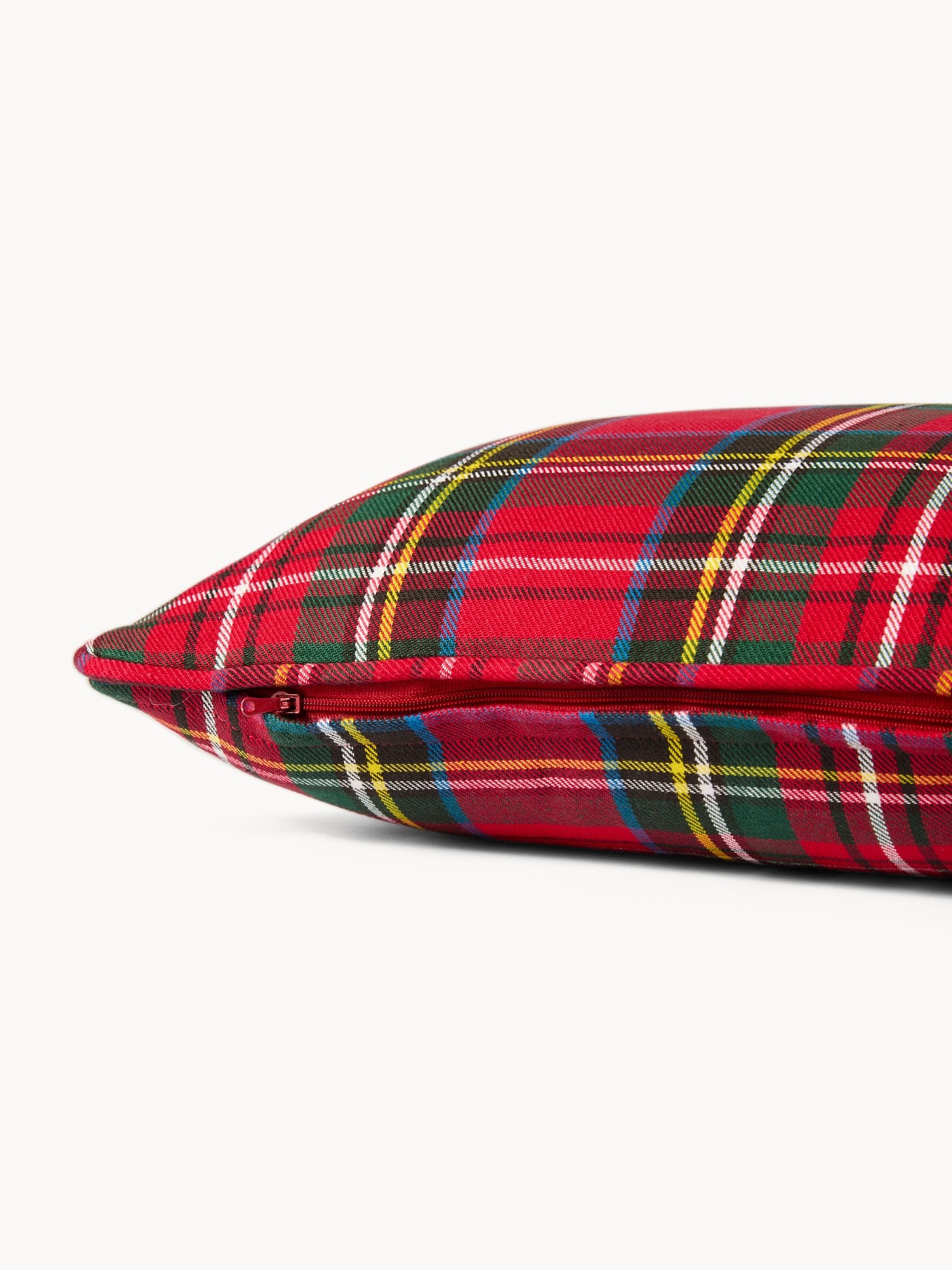 Cotton cushion with tartan pattern 35x50cm, Red, large image number 2