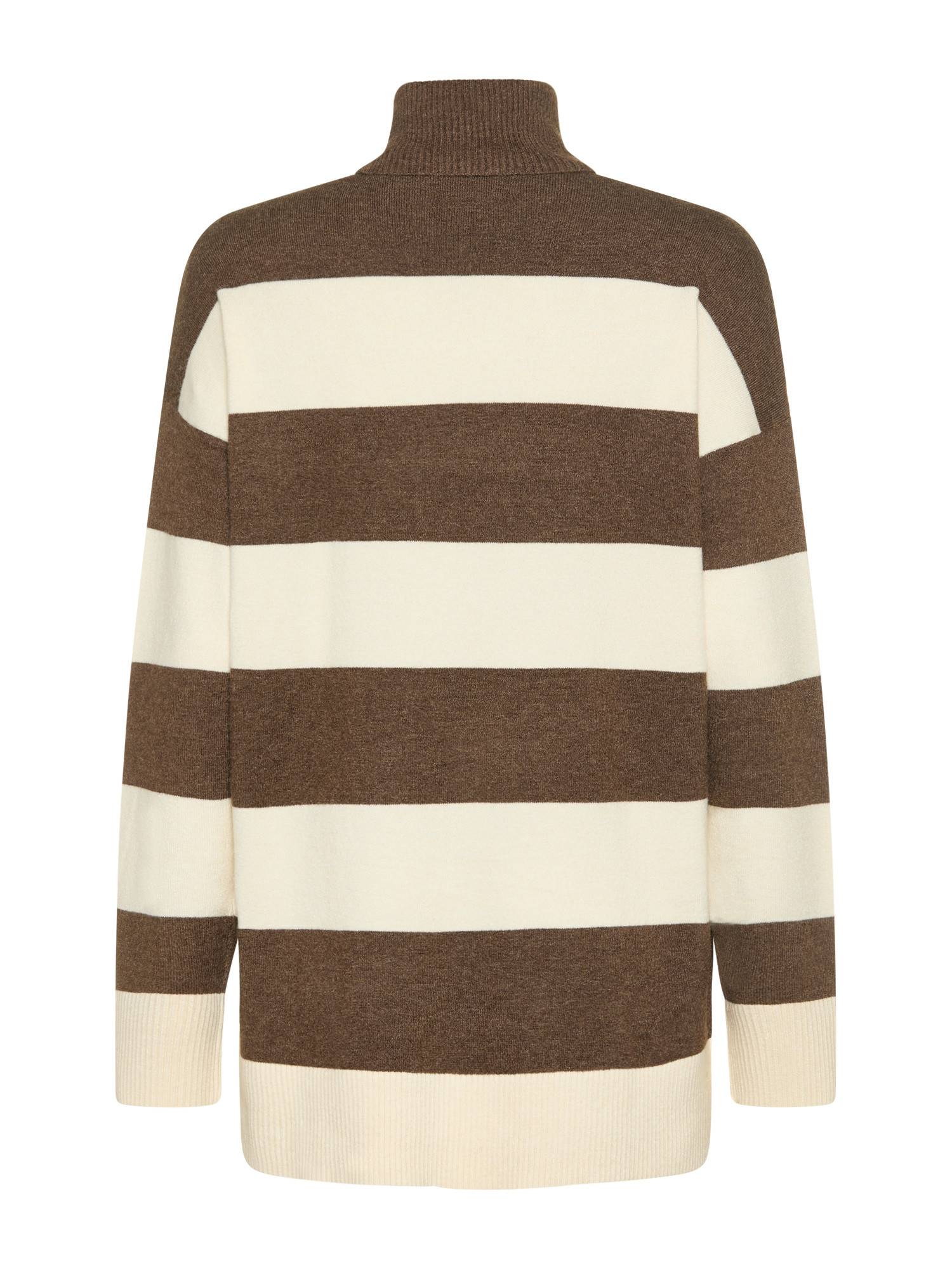 Only - Striped knit turtleneck, Brown, large image number 1