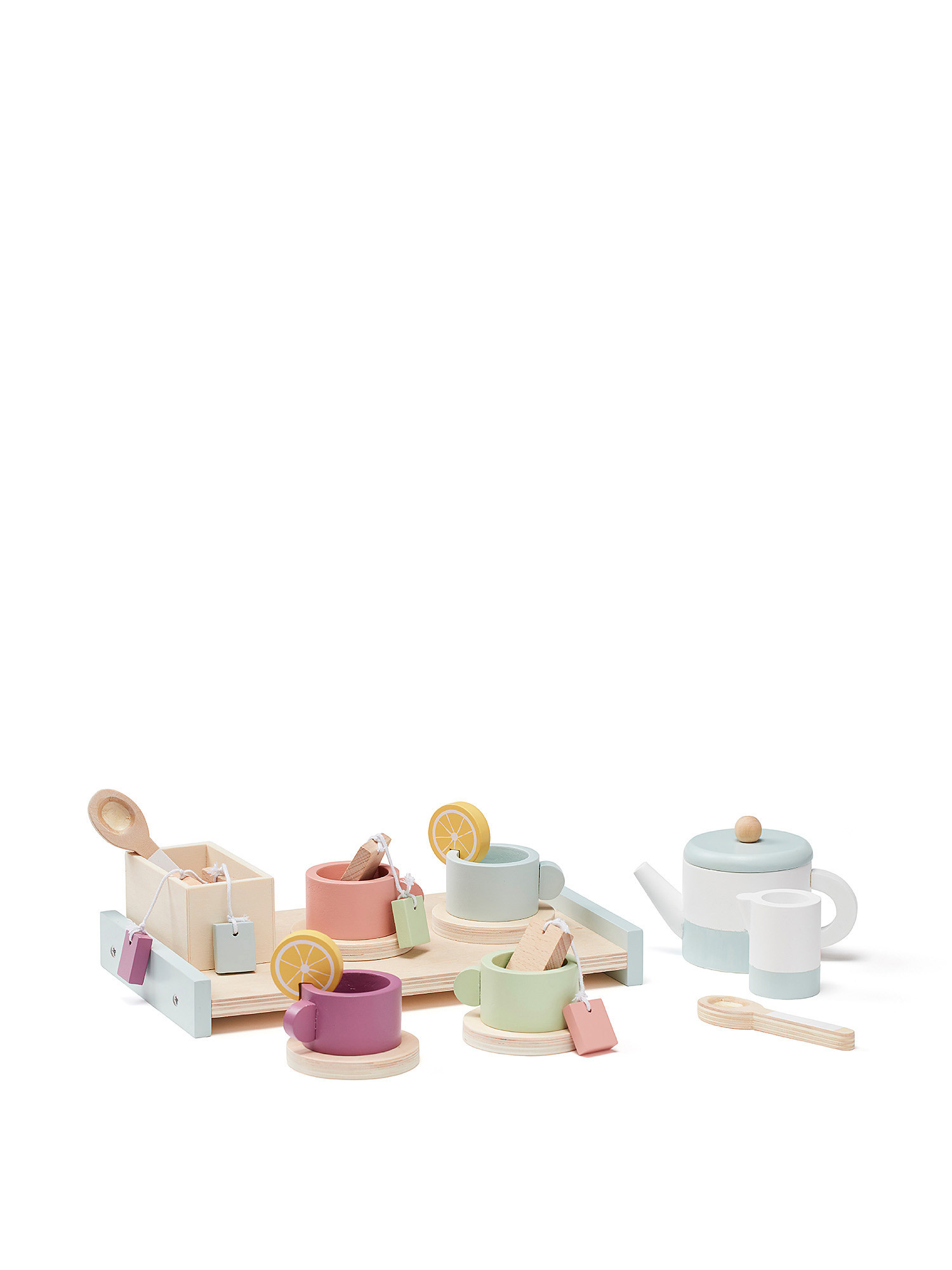 Set da tè in legno, Multicolor, large image number 0