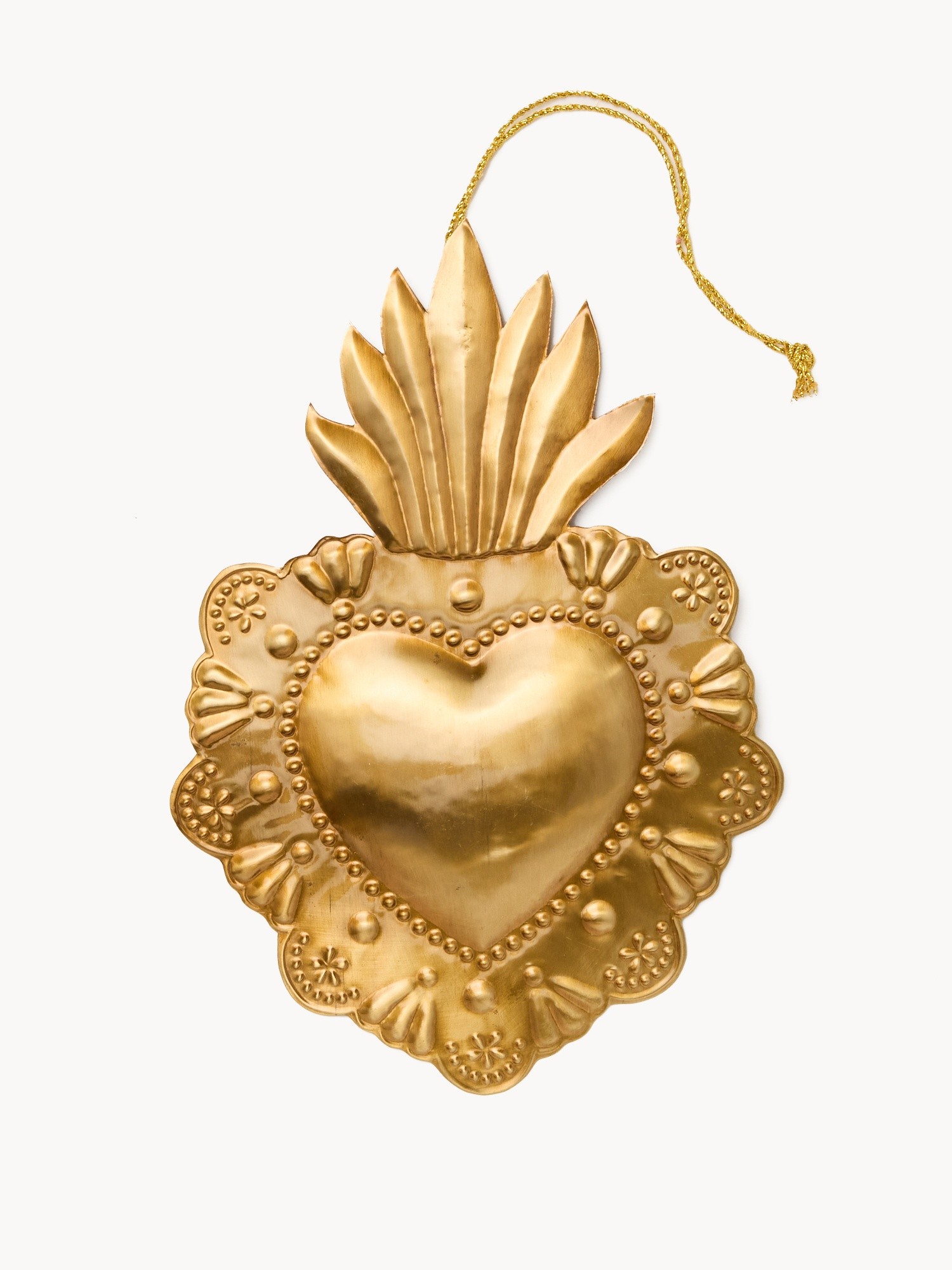 Cuore sacro in ottone, Oro, large image number 0