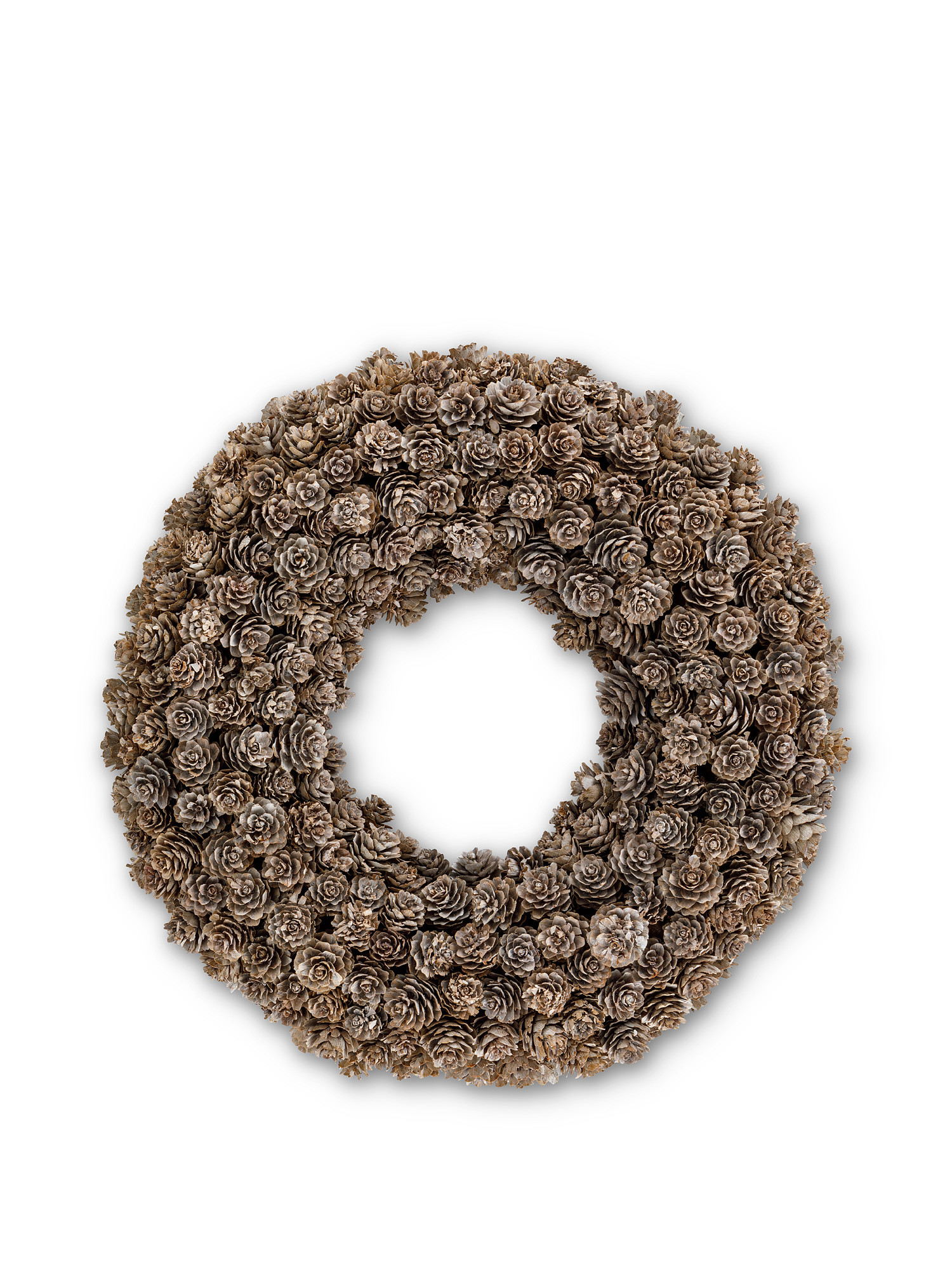 Decorative wreath with pine cones, Brown, large image number 0