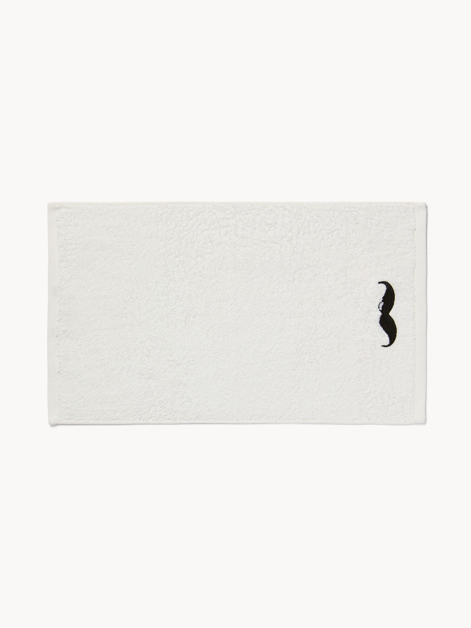 Set 2 asciugamani in spugna di cotone per Lui&Lei, Bianco, large image number 1