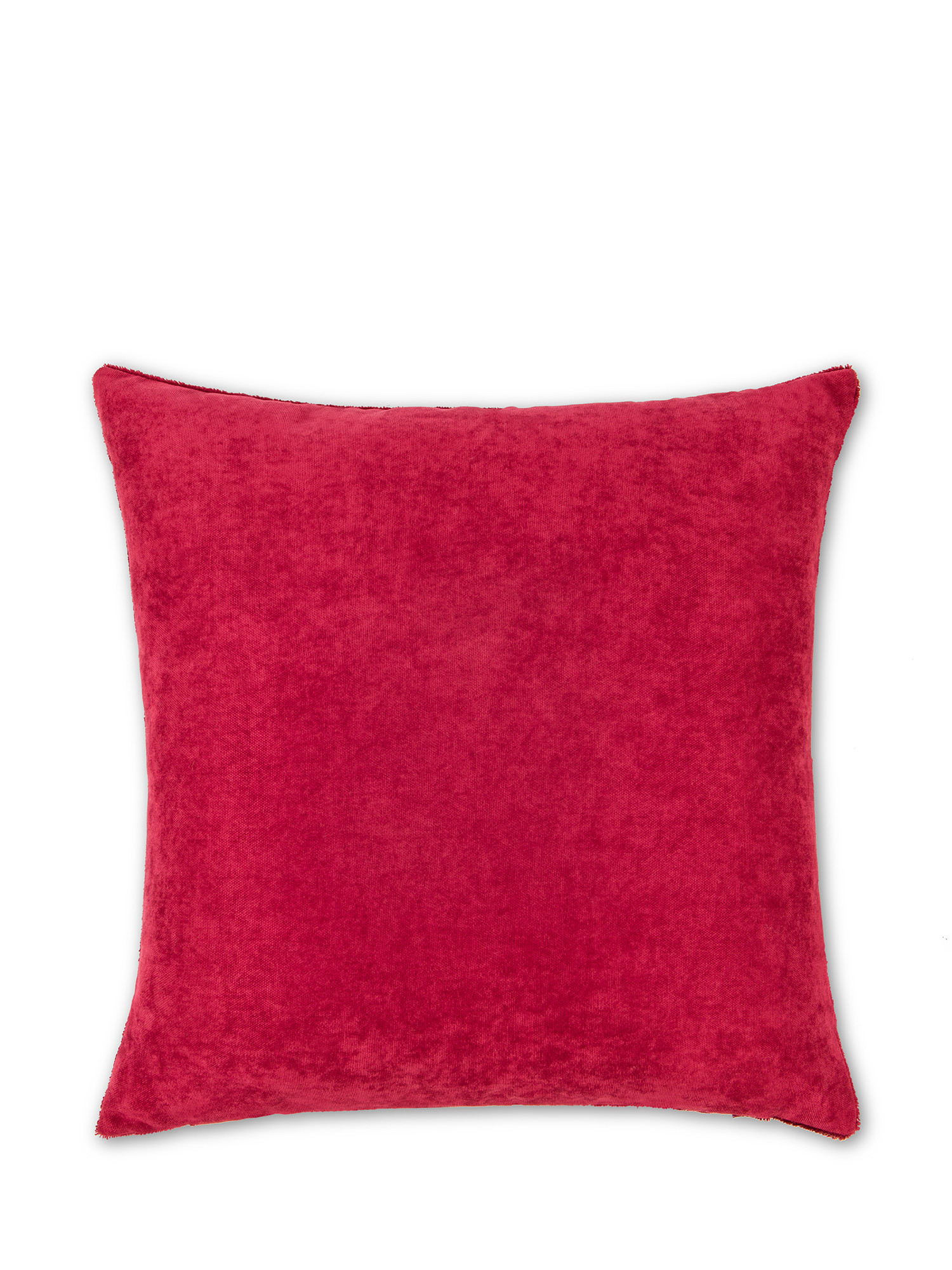 Teddy fabric cushion 43x43cm, Red, large image number 2