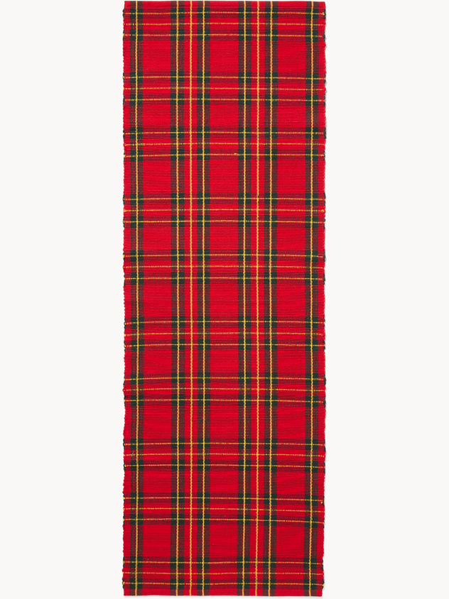Tappeto da cucina tartan in puro cotone