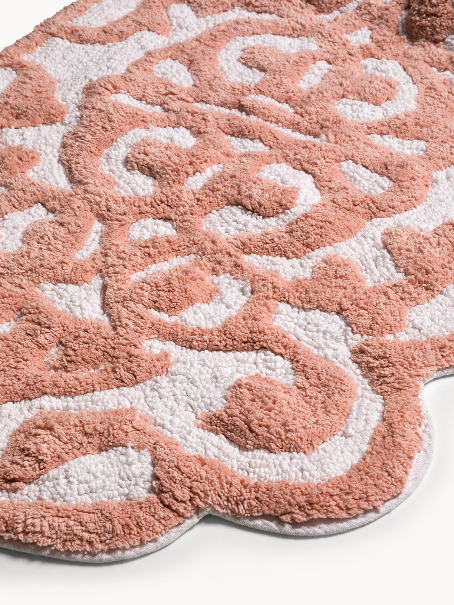 Tappeto bagno taftato in cotone, Rosa, large image number 1