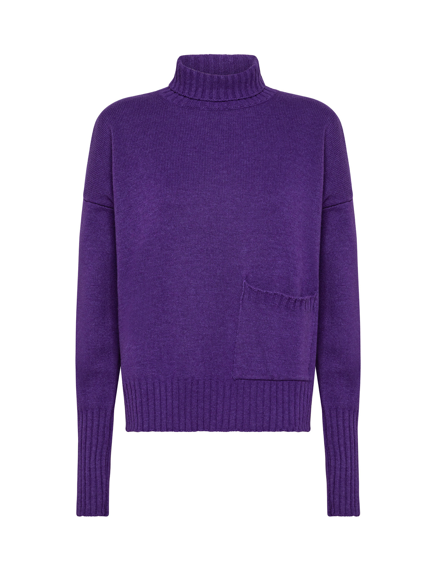 K Collection - Crater neck sweater, Purple, large image number 0