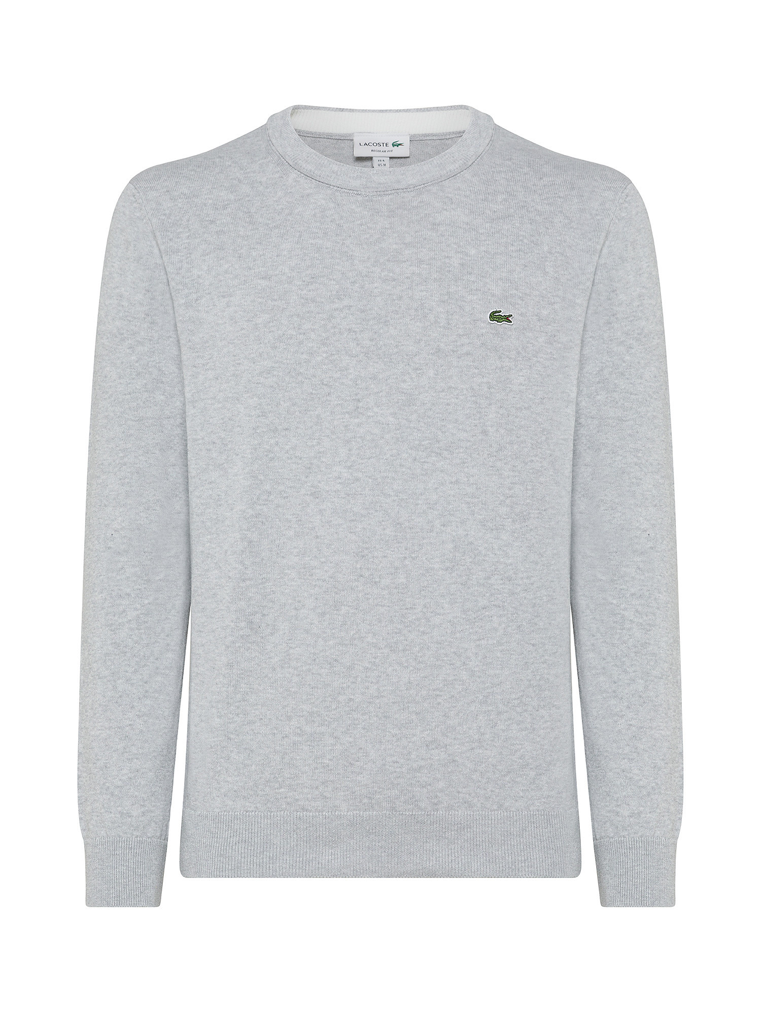 Lacoste - Cotton crewneck sweater, Grey, large image number 0