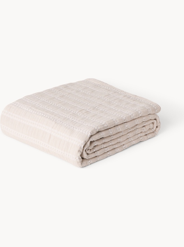Copriletto in puro cotone motivo a righe