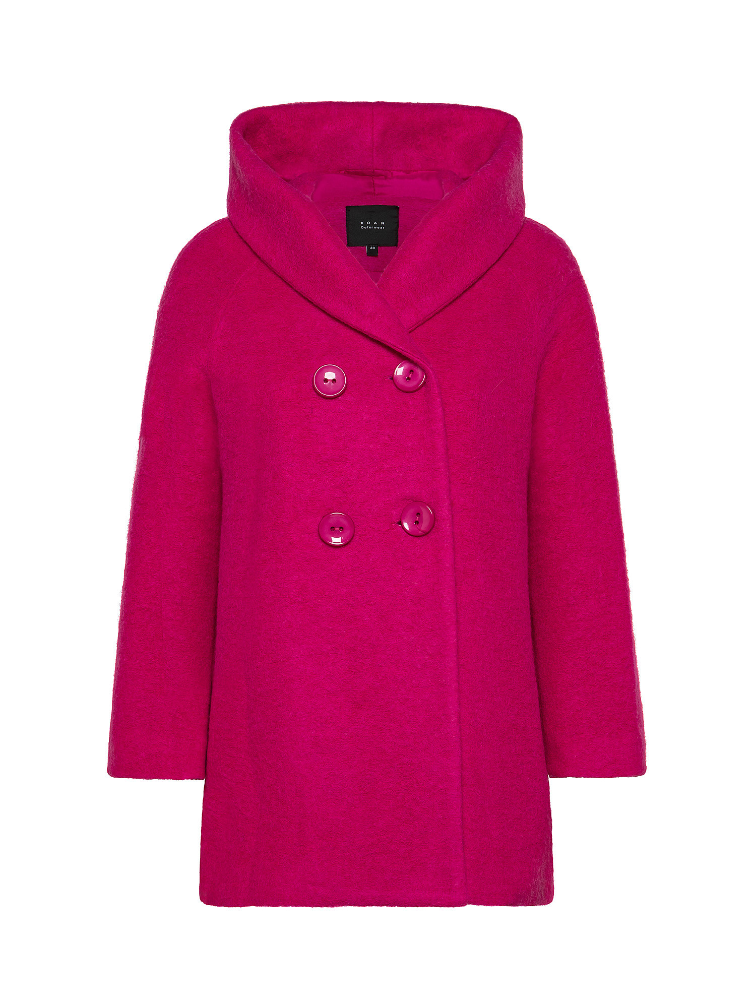 Double-breasted wool jacket, Pink Fuchsia, large image number 0