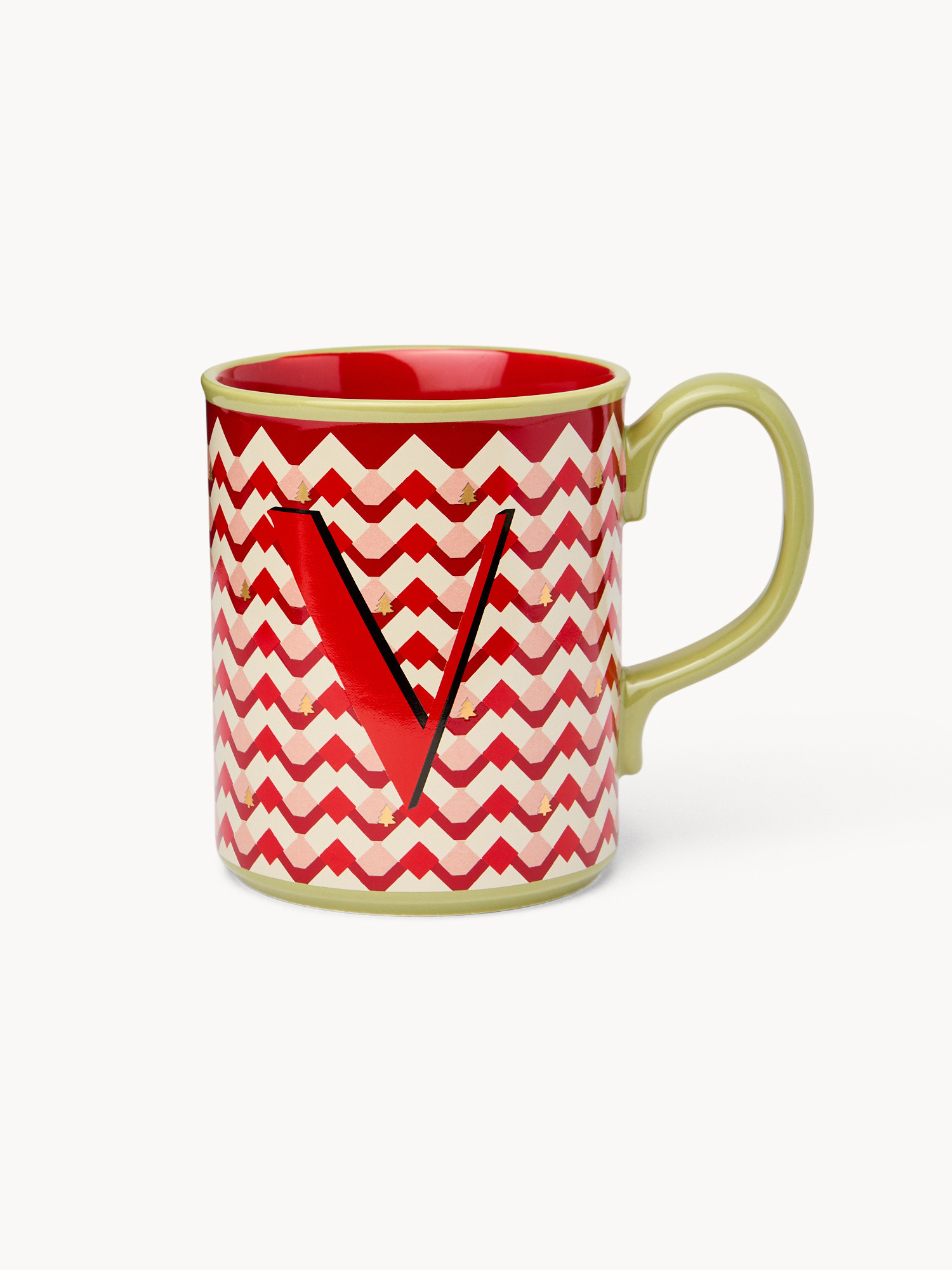 Ceramic mug letter V, Red, large image number 0