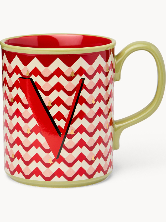 Ceramic mug letter V