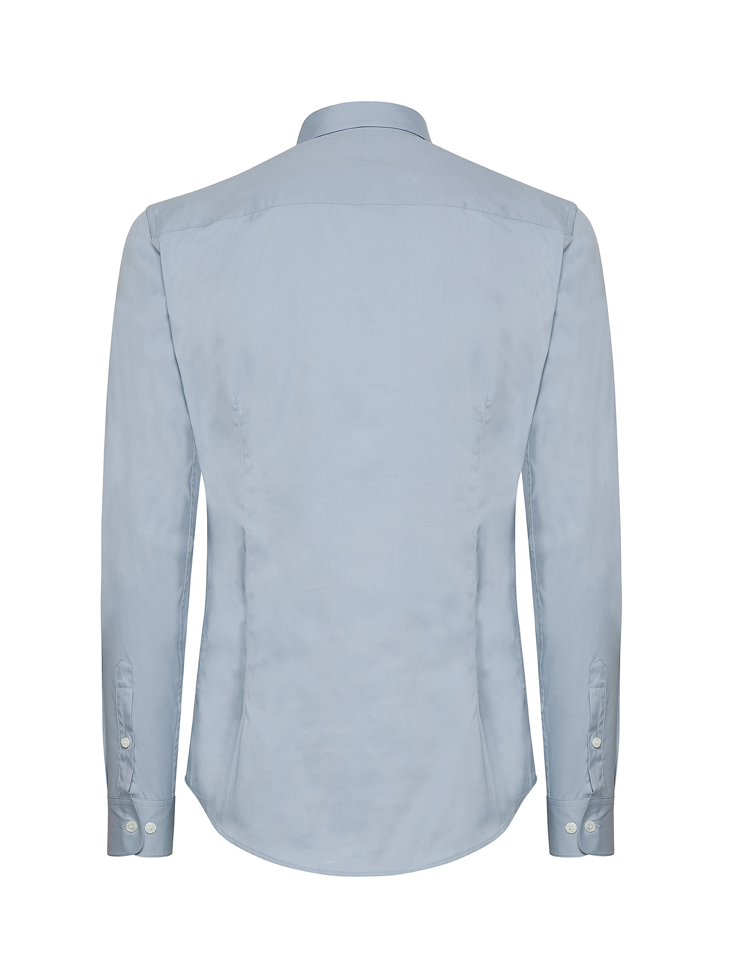 Emporio Armani - Shirt with embroidered logo, Light Blue, large image number 2