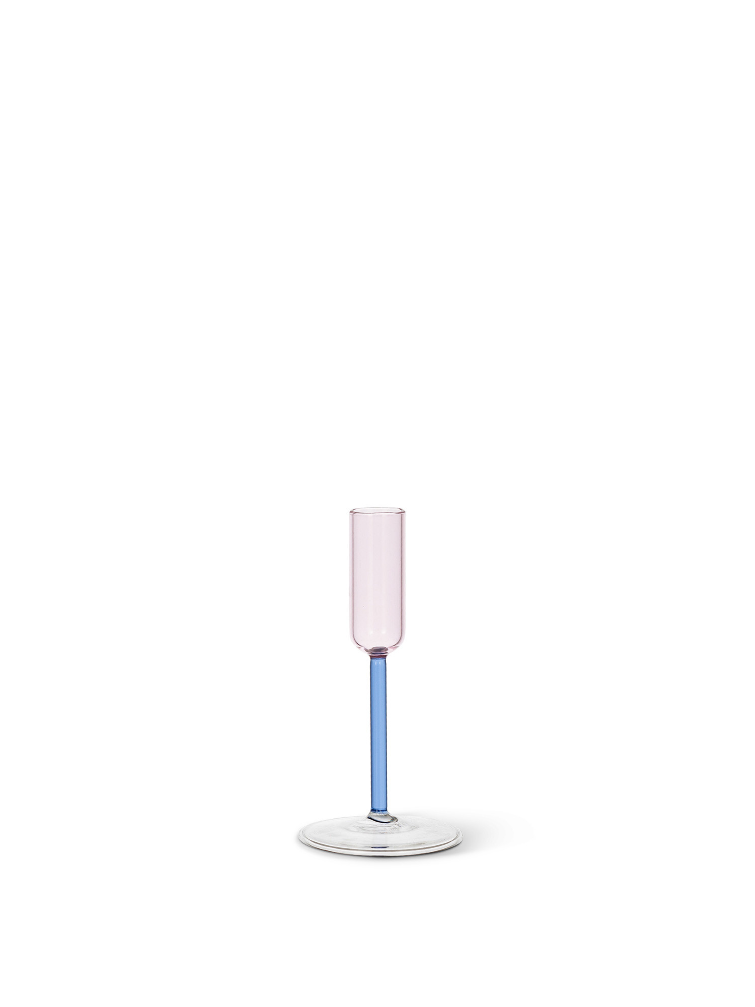 Candlestick in two-tone glass, Light Pink, large image number 0