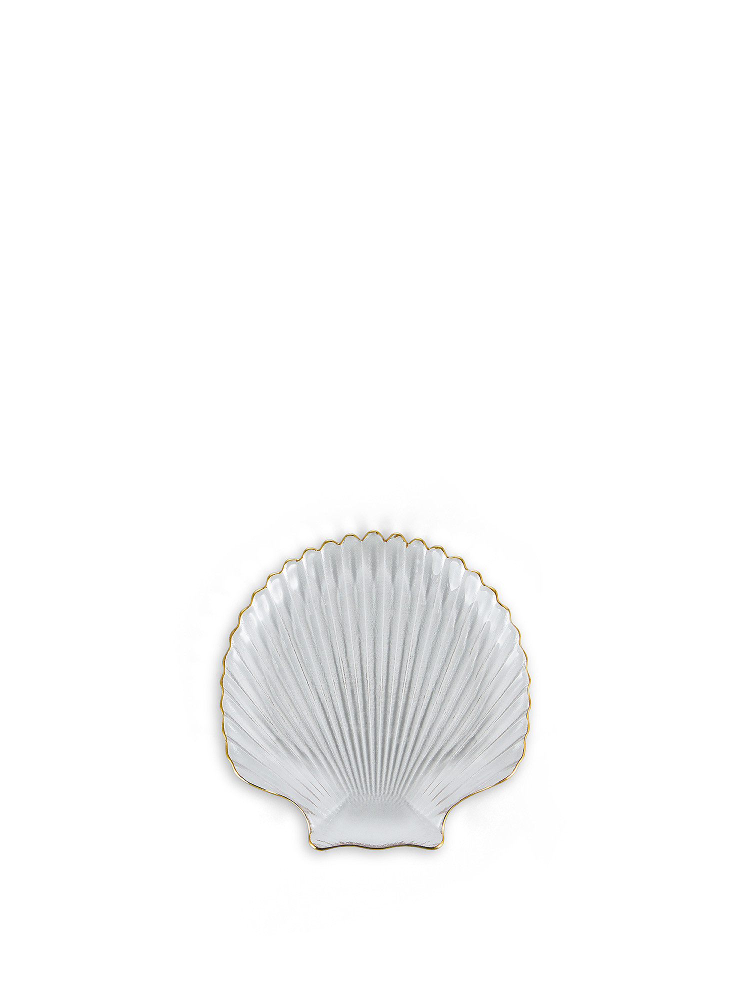 Shell-shaped glass saucer, Transparent, large image number 0