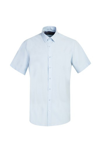 Camicia regular fit manica corta, Azzurro, large image number 0