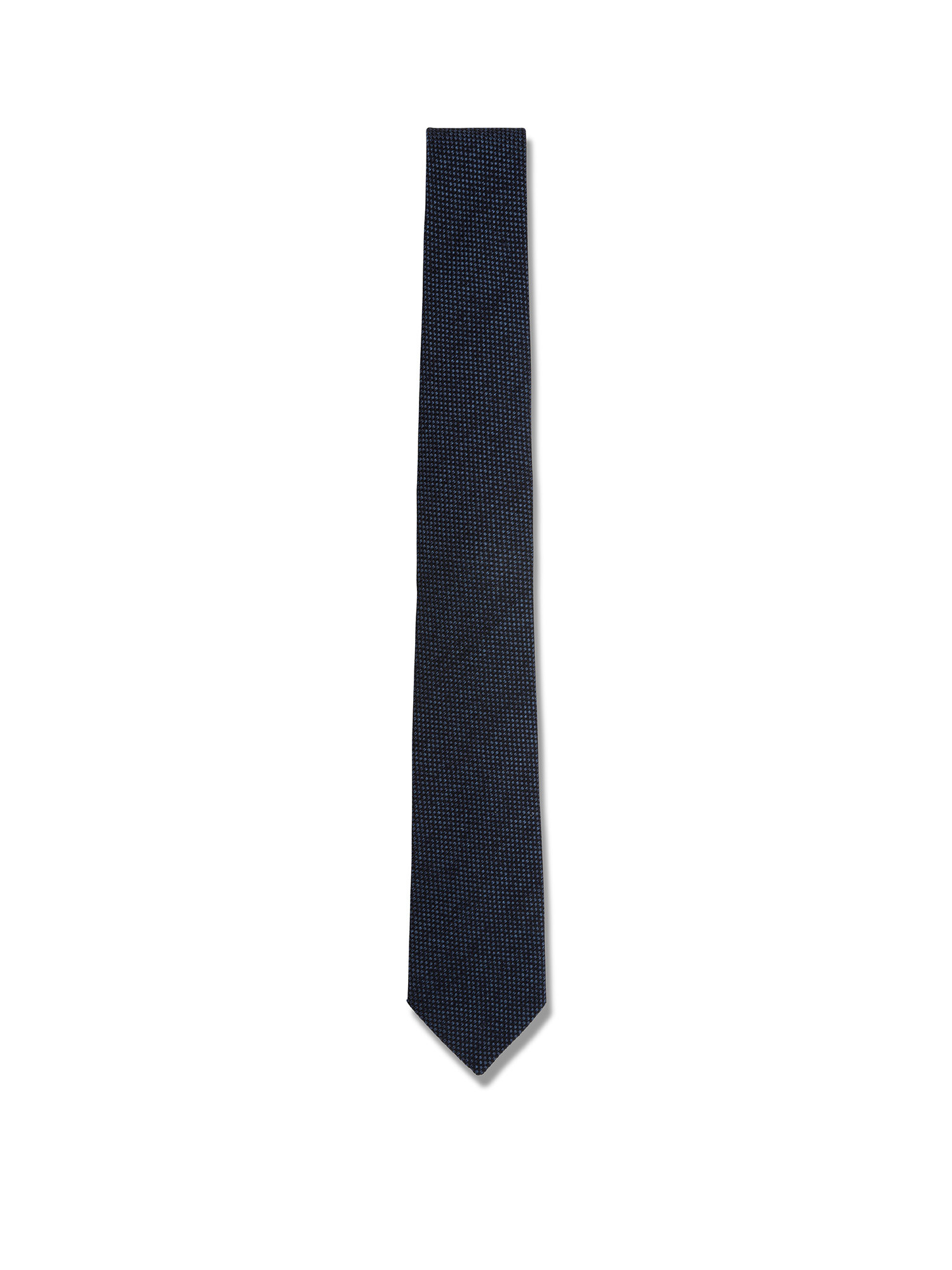 Luca D'Altieri - Classic patterned silk tie, Blue, large image number 1