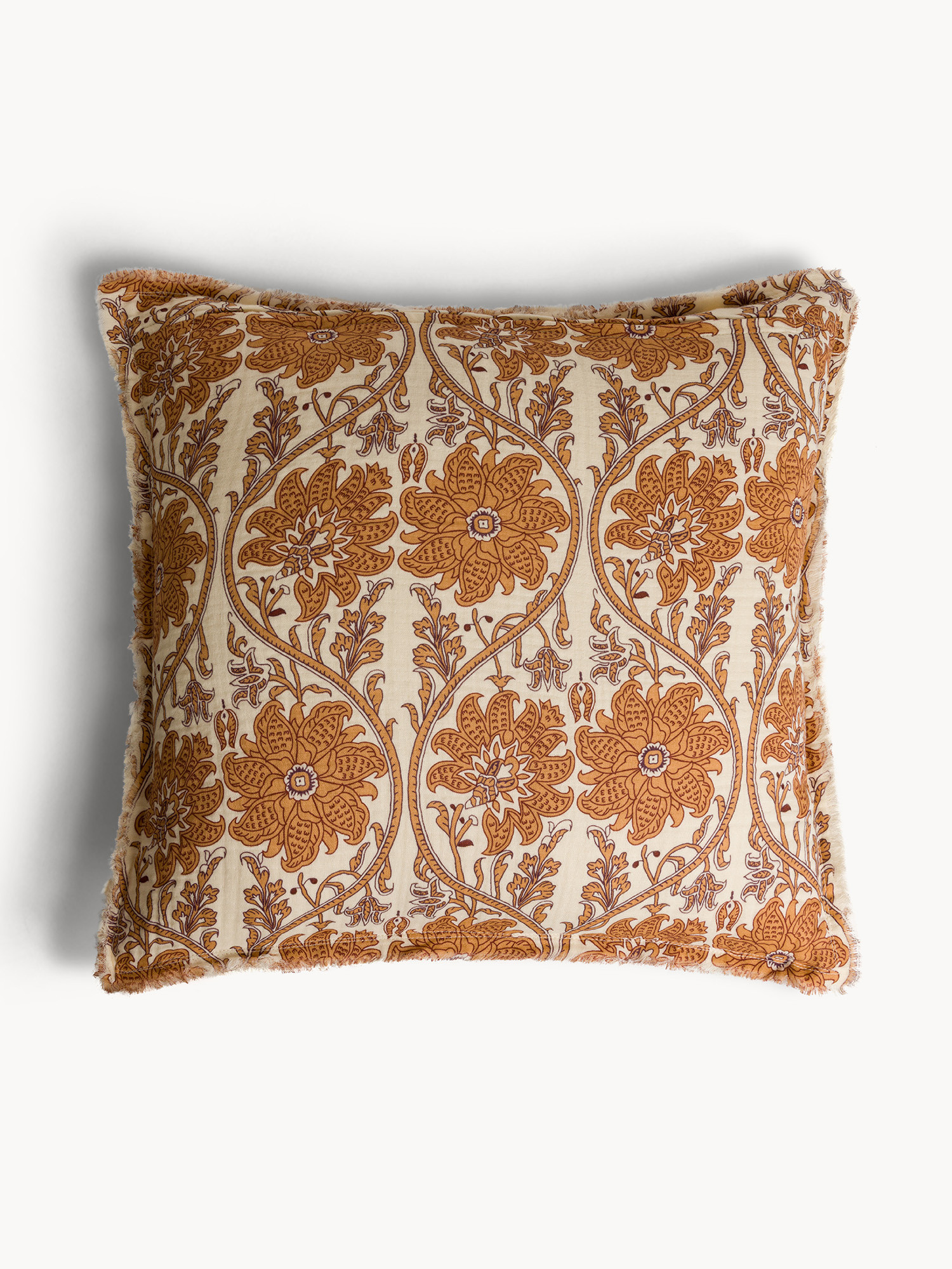 50x50 cm cotton cushion with floral print, Multicolor, large image number 1