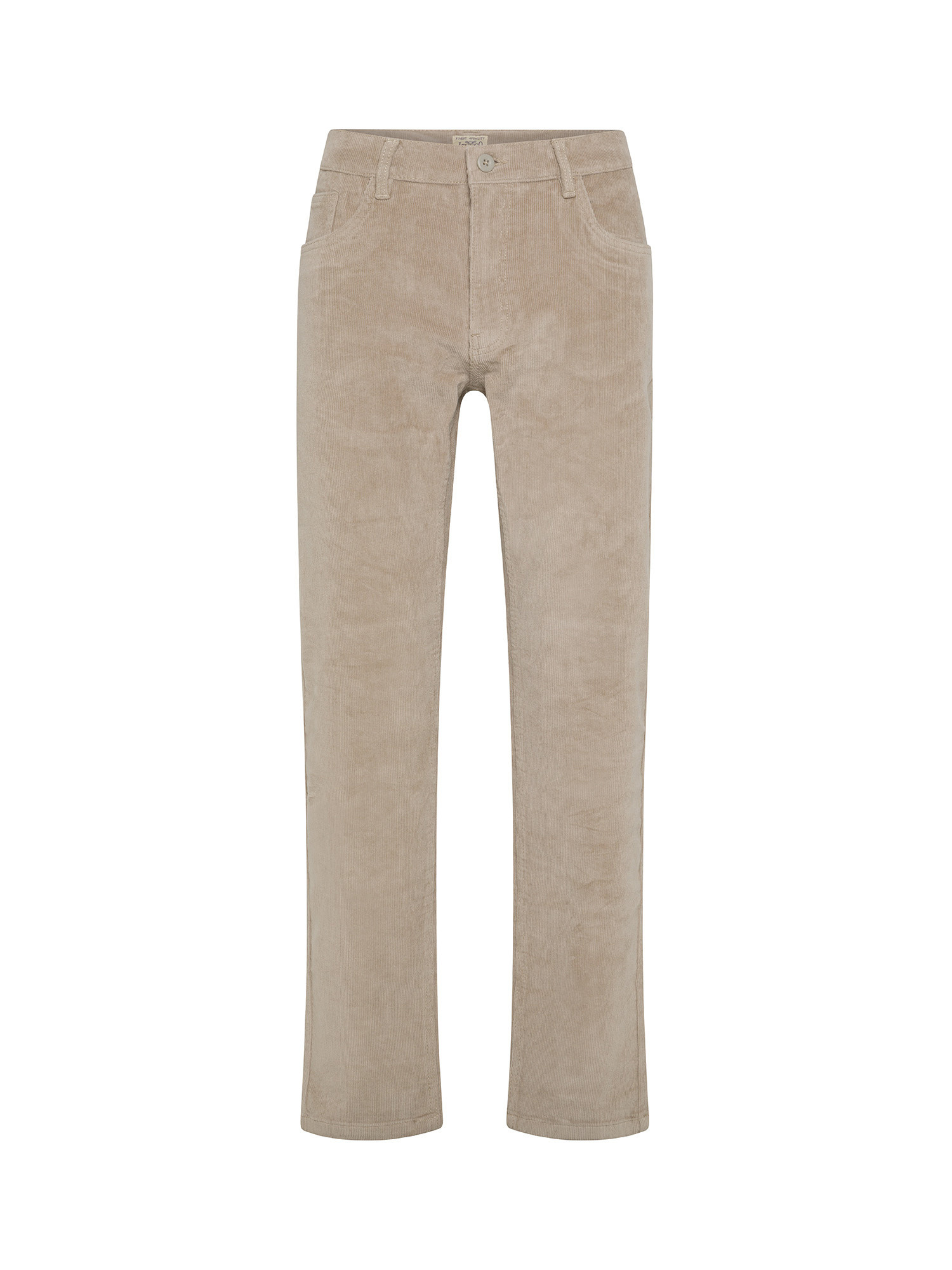 JCT - Pantaloni cinque tasche slim fit in velluto, Grigio tortora, large image number 0