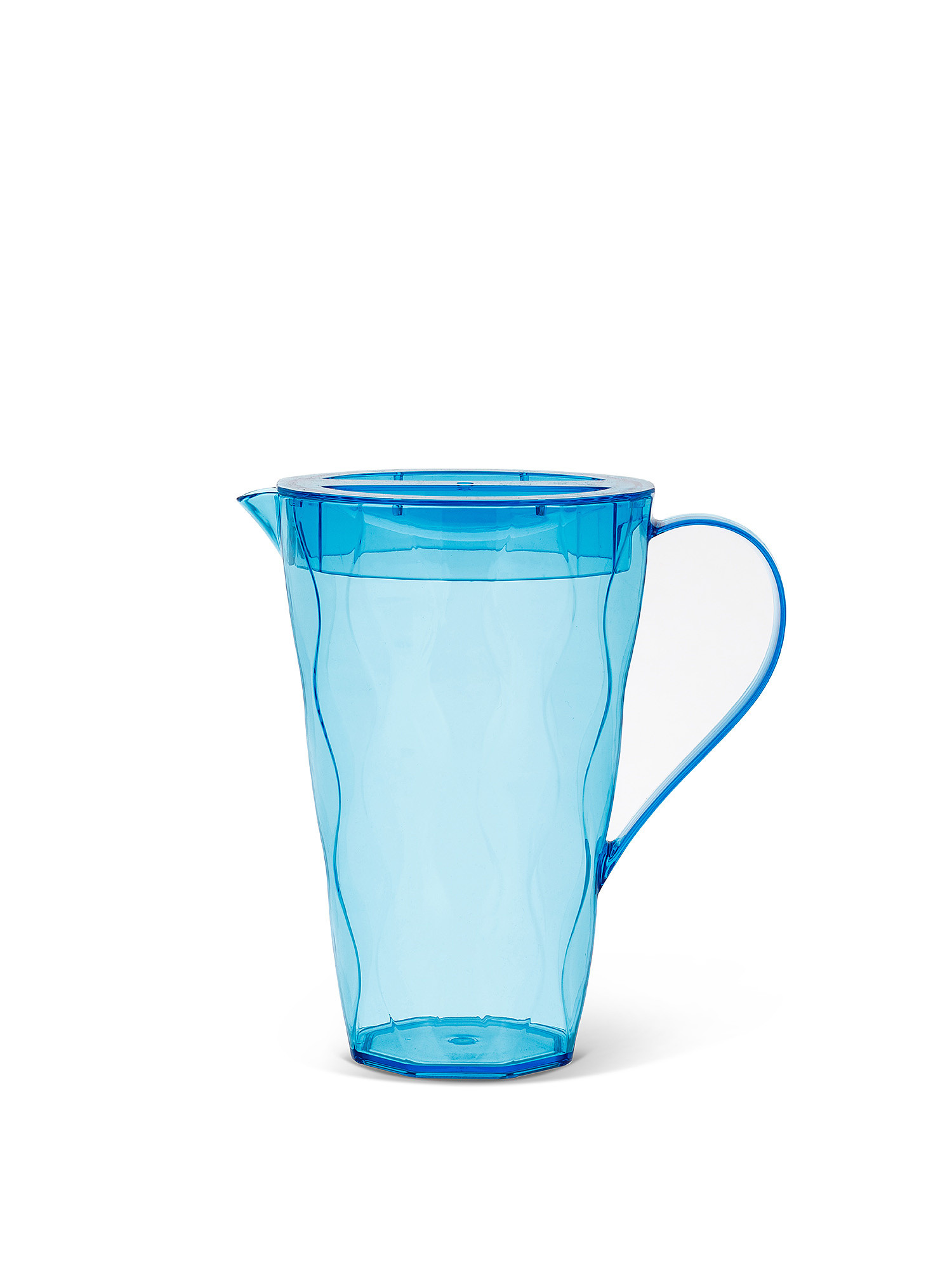 Wave effect plastic jug, Light Blue, large image number 0